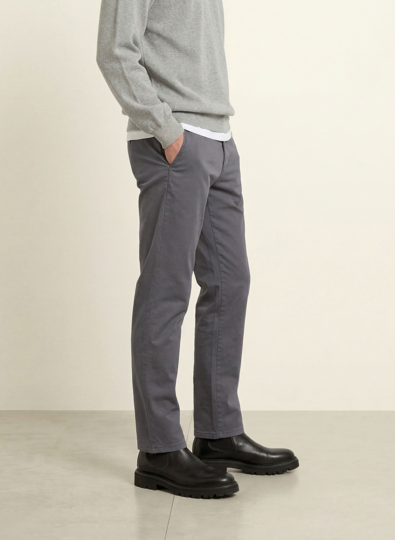 PAUL Regular-Fit Chinos: GRAY