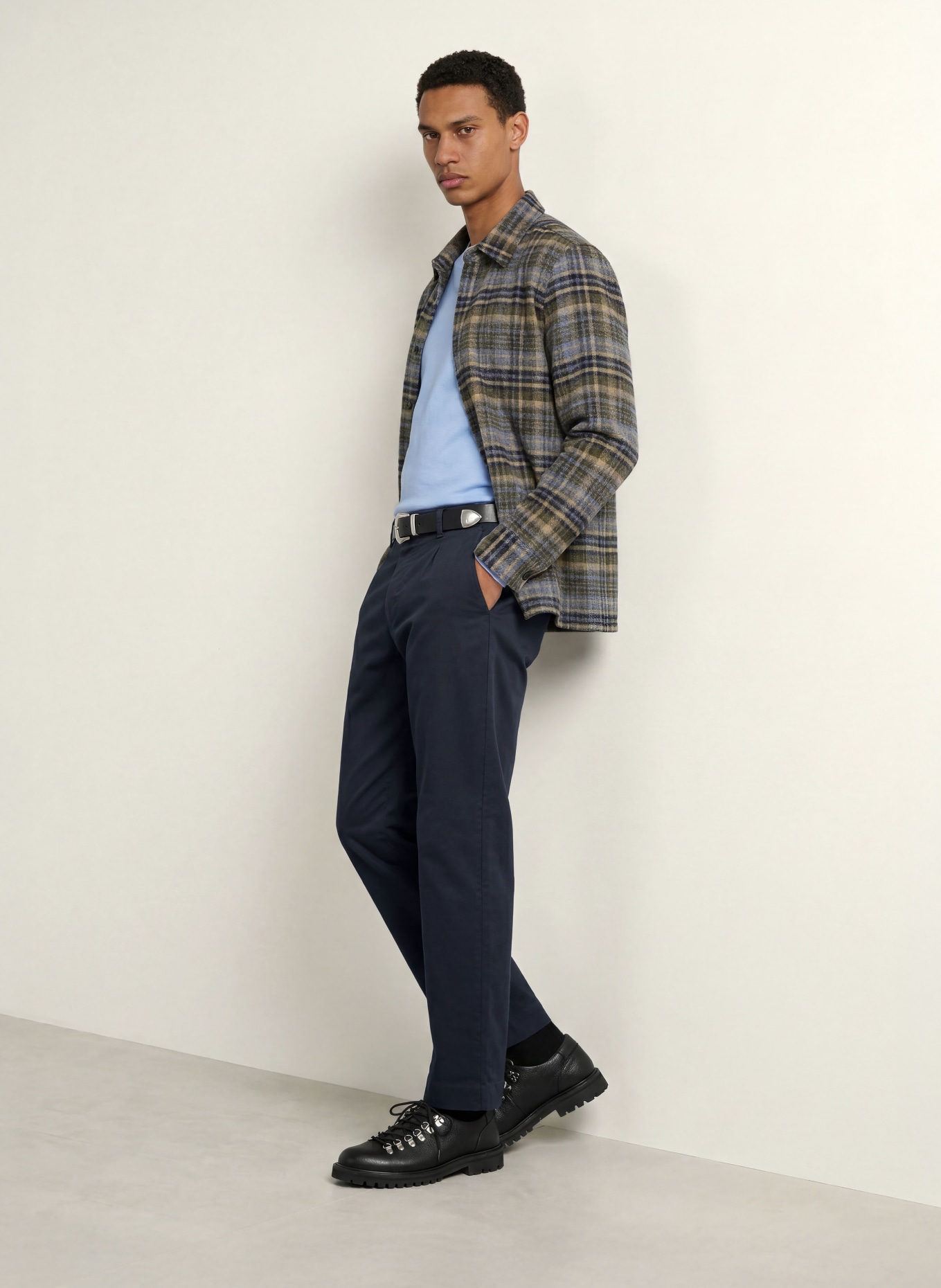 PAUL Chino kalhoty Regular Fit: TMAVĚ MODRÁ