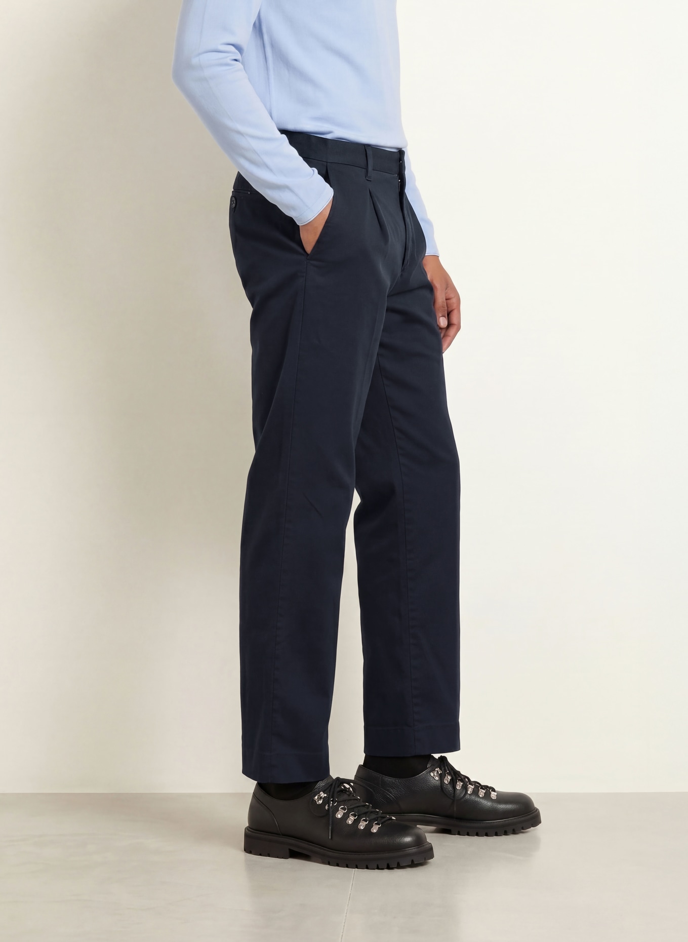 PAUL Chino kalhoty Regular Fit: TMAVĚ MODRÁ