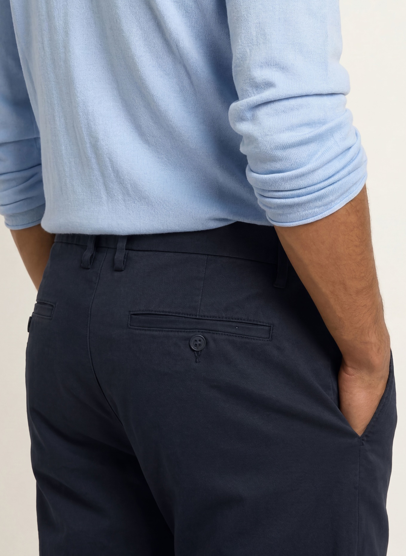 PAUL Chino kalhoty Regular Fit: TMAVĚ MODRÁ