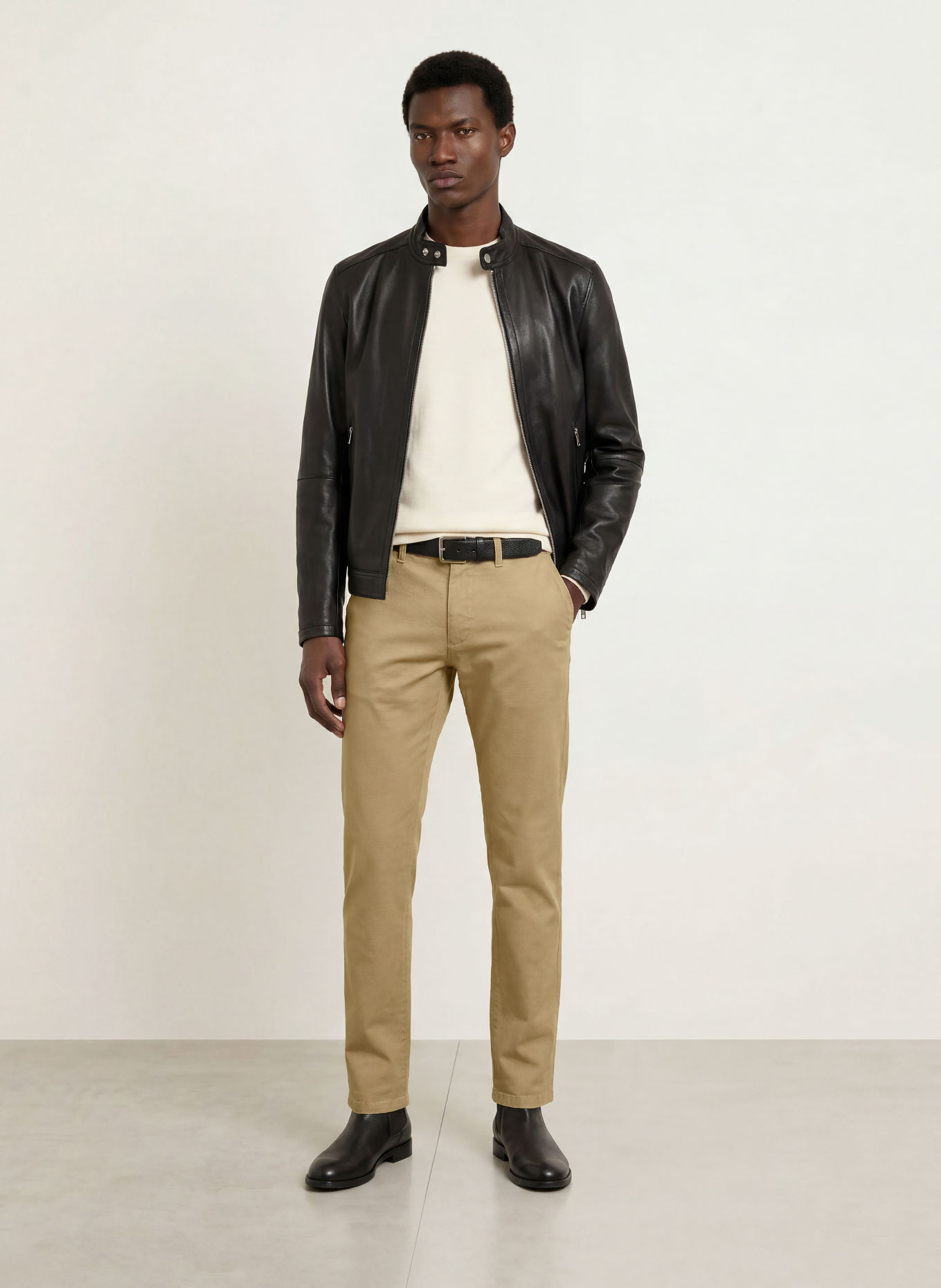 STROKESMAN'S Chino Slim Fit: BEIGE