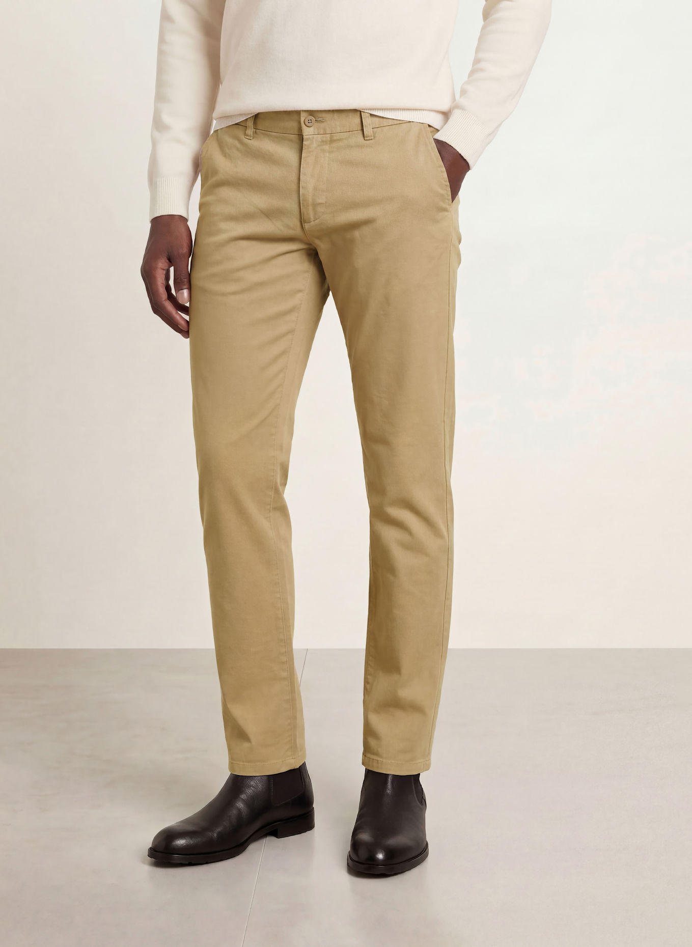 STROKESMAN'S Chino Slim Fit: BEIGE