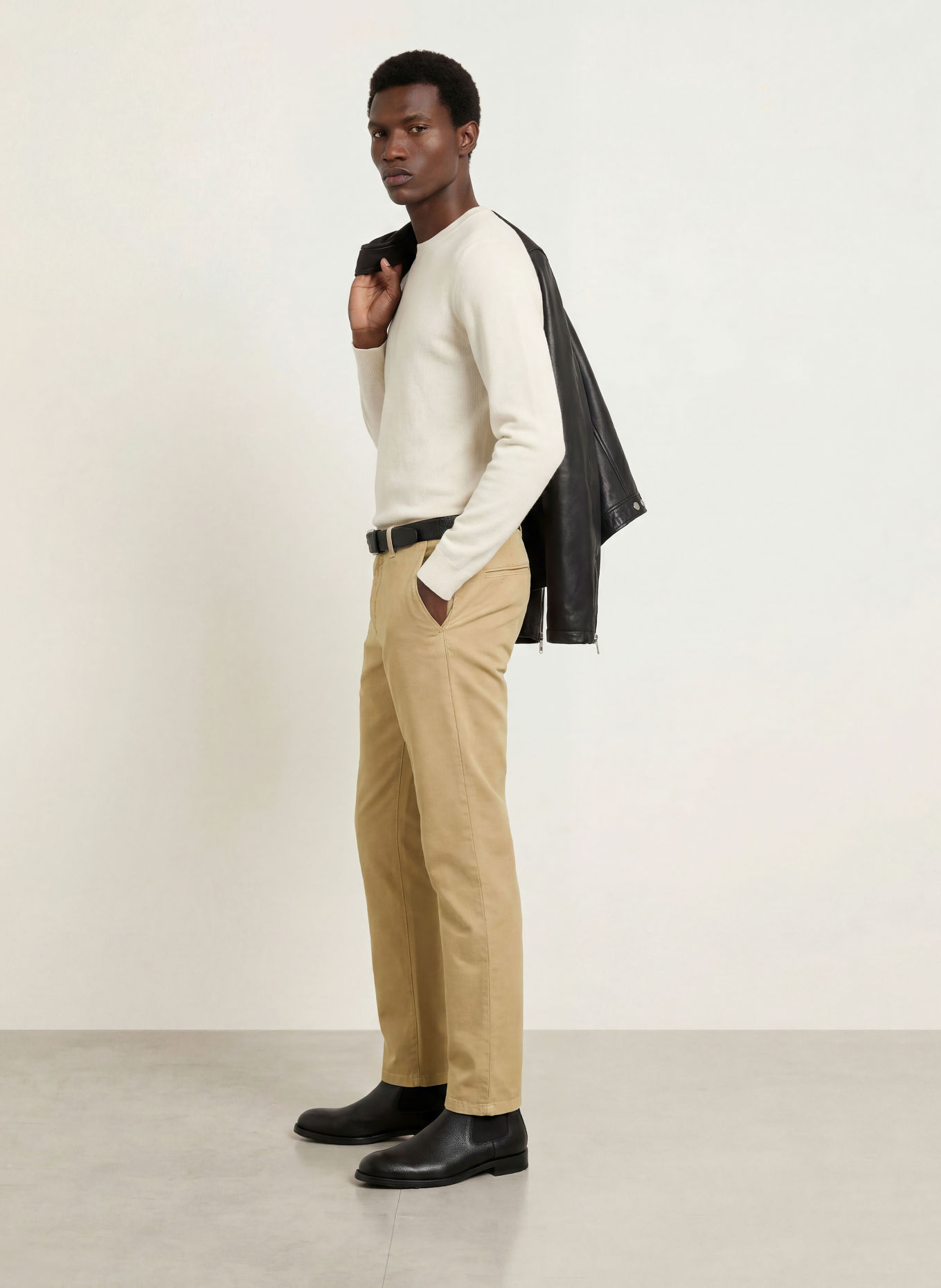 STROKESMAN'S Chino Slim Fit: BEIGE
