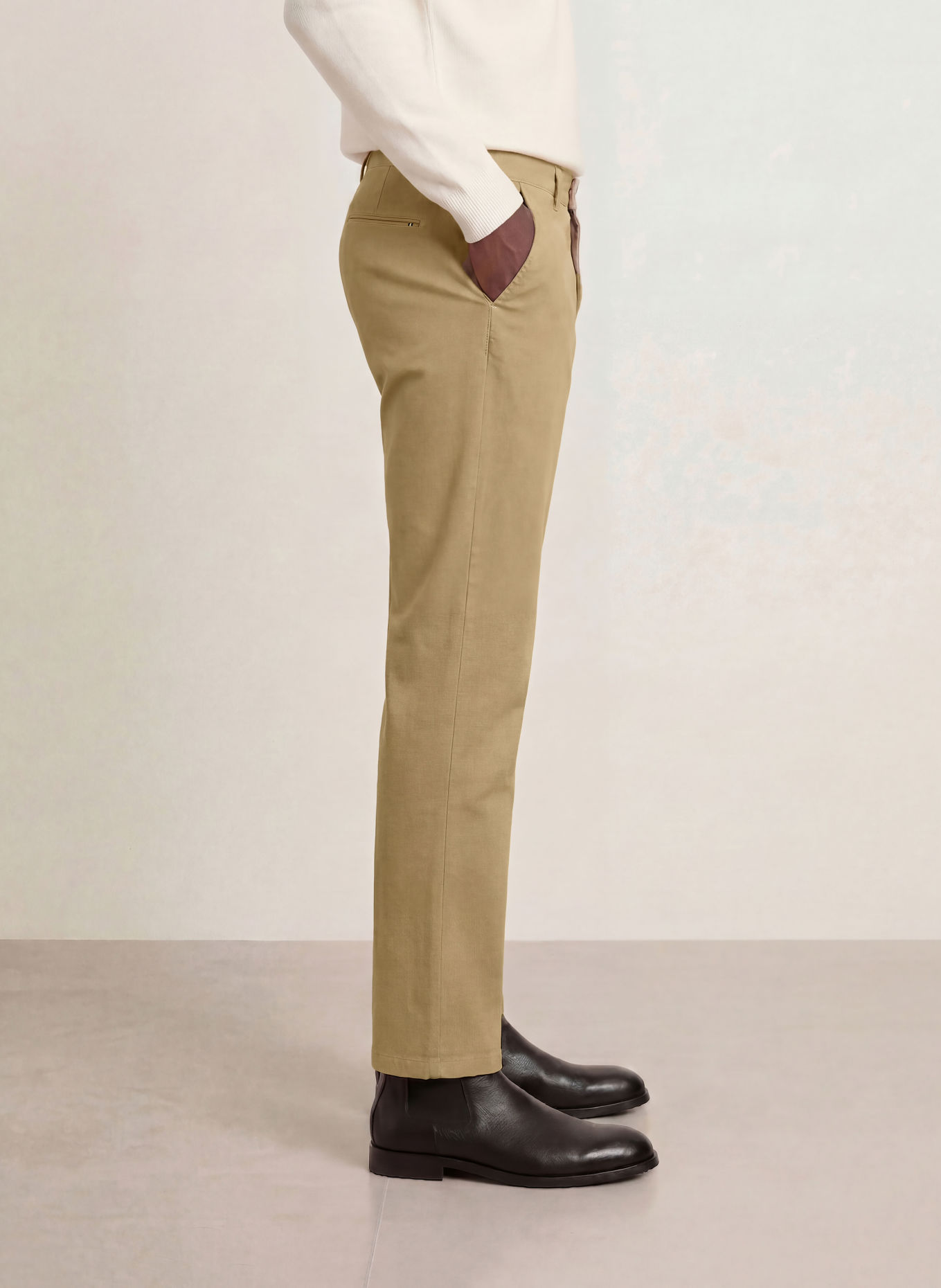 STROKESMAN'S Chino Slim Fit: BEIGE