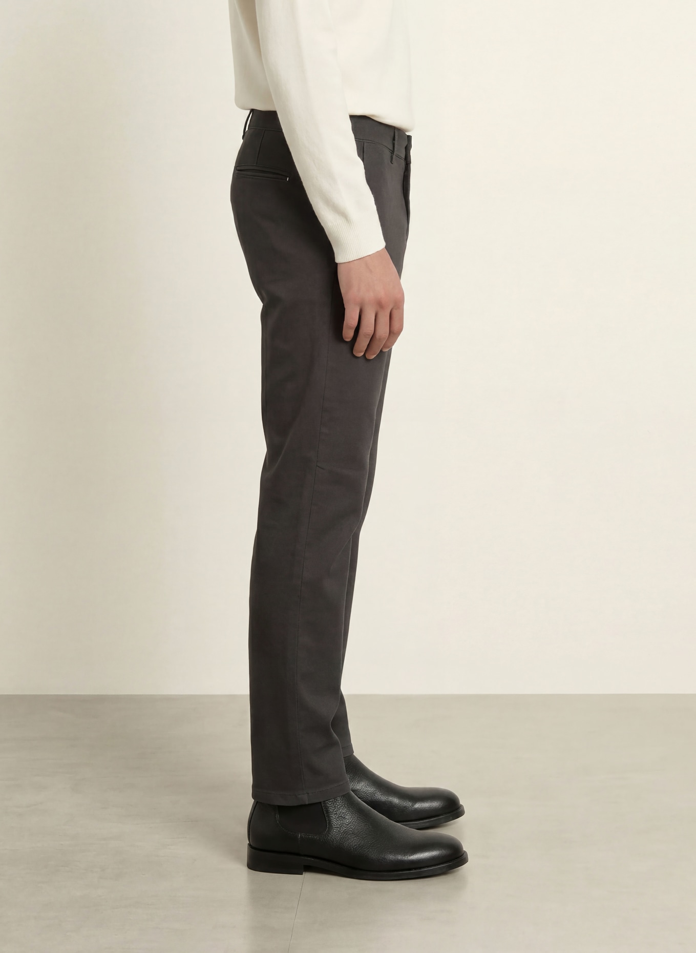 STROKESMAN'S Chino Slim Fit: DUNKELGRAU