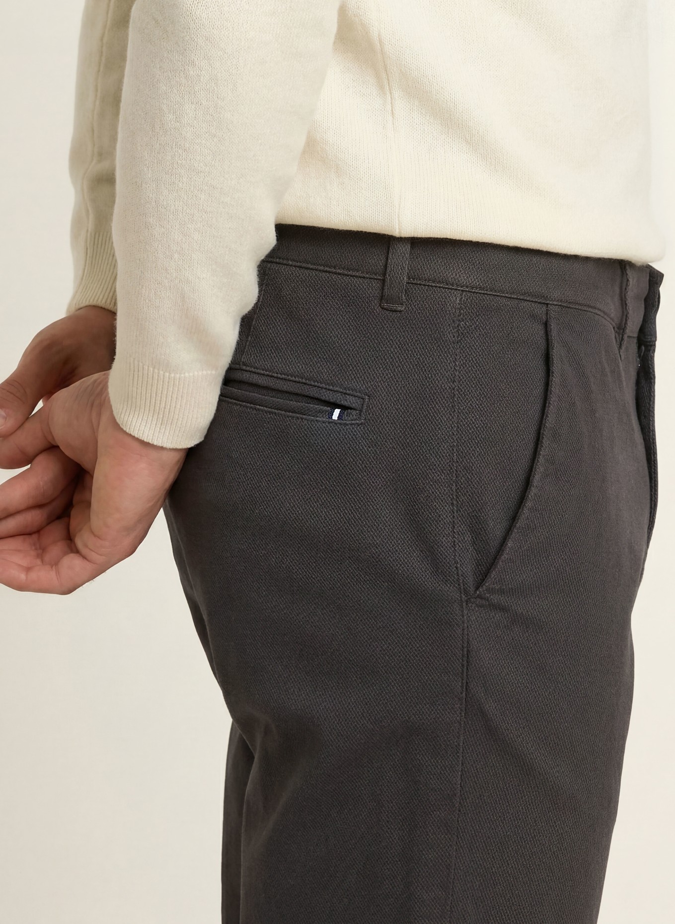 STROKESMAN'S Chino Slim Fit: DUNKELGRAU