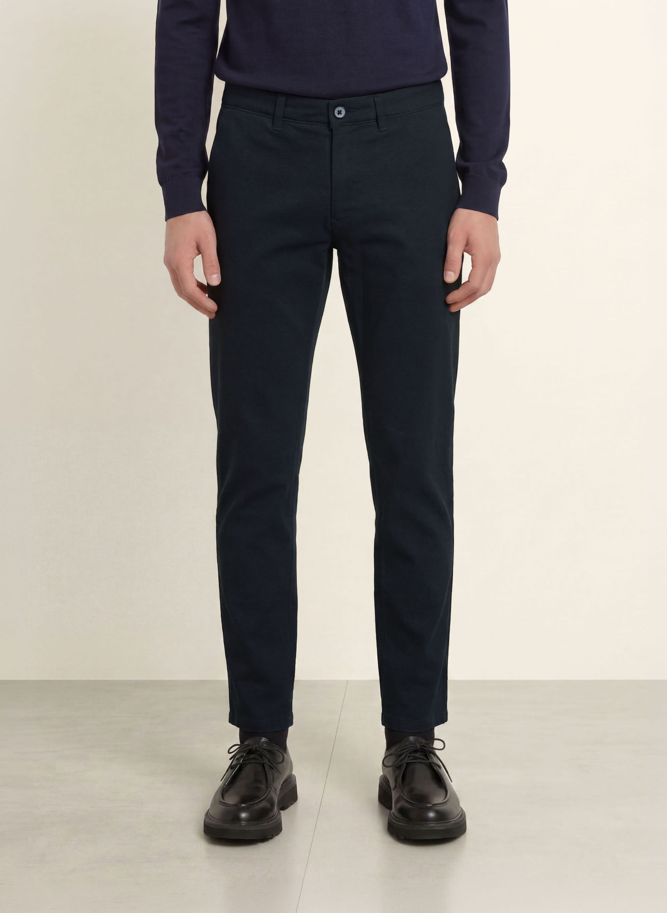 STROKESMAN'S Spodnie chino o kroju slim fit: GRANATOWY