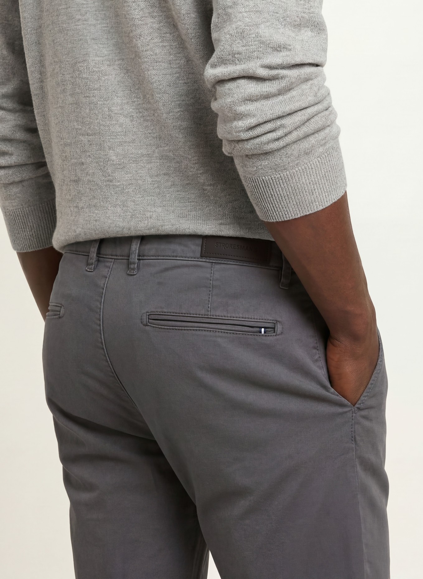 STROKESMAN'S Slim-fit Chinos: GRAY