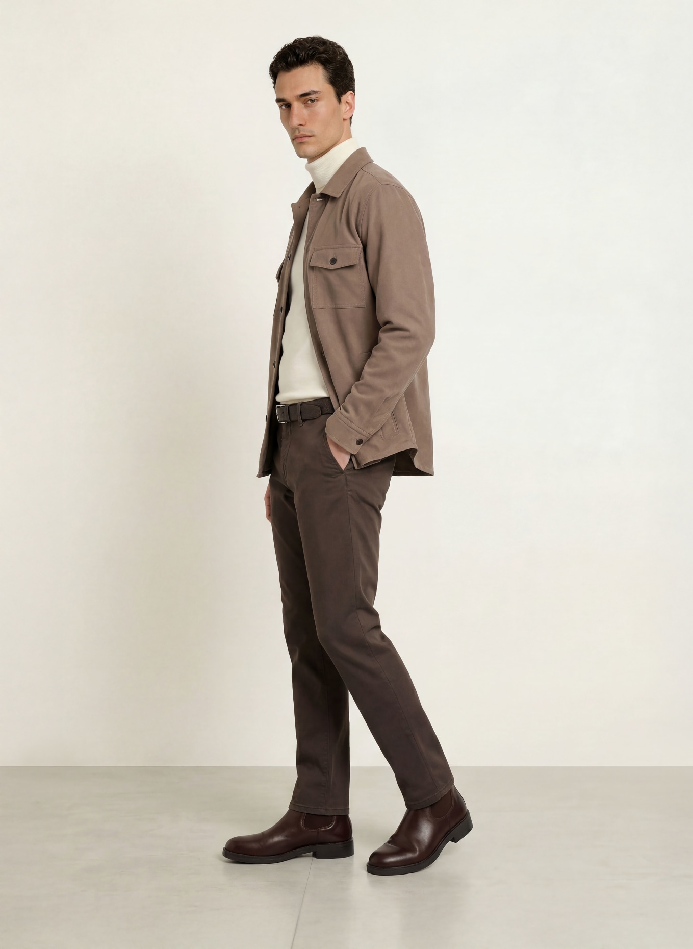 STROKESMAN'S Slim-fit Chinos: DARK BROWN