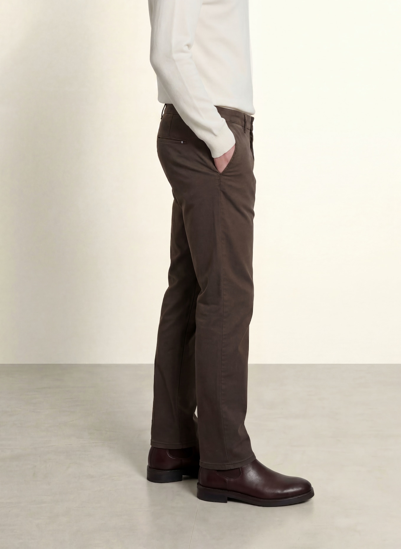 STROKESMAN'S Slim-fit Chinos: DARK BROWN