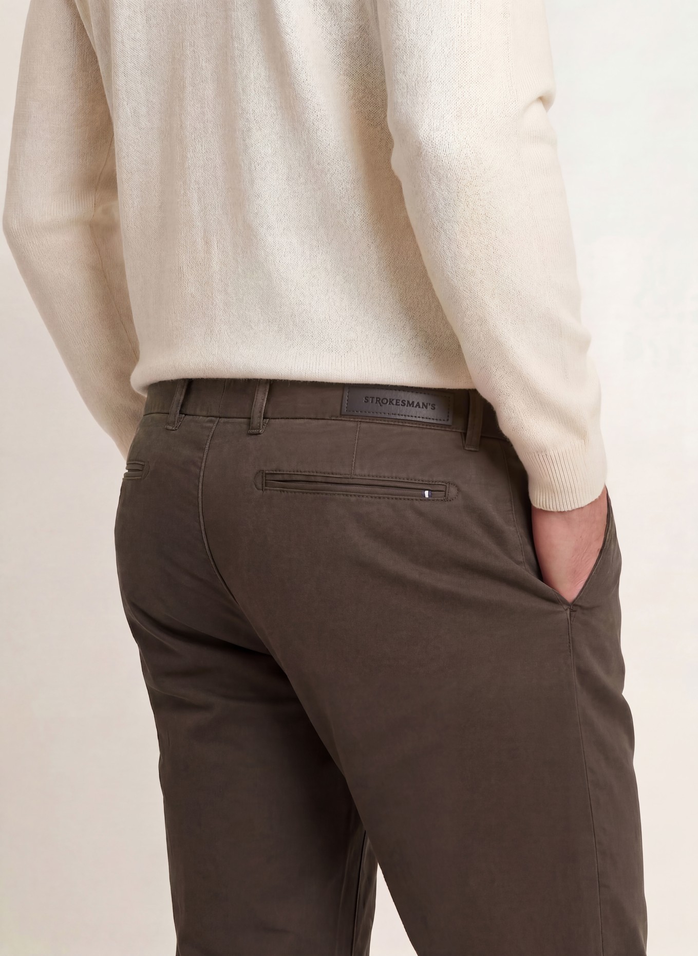 STROKESMAN'S Slim-fit Chinos: DARK BROWN