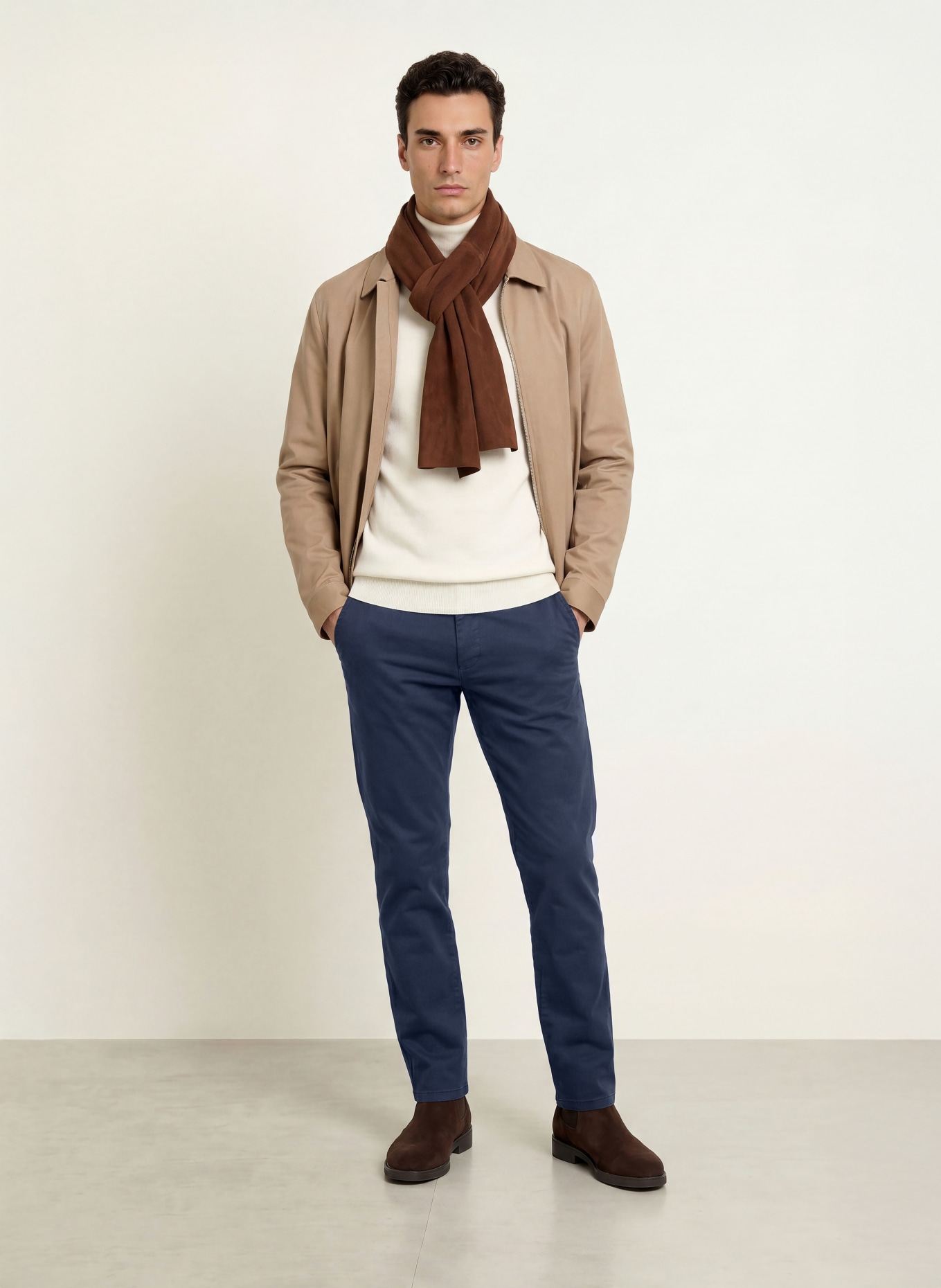 STROKESMAN'S Slim-fit Chinos: DARK BLUE