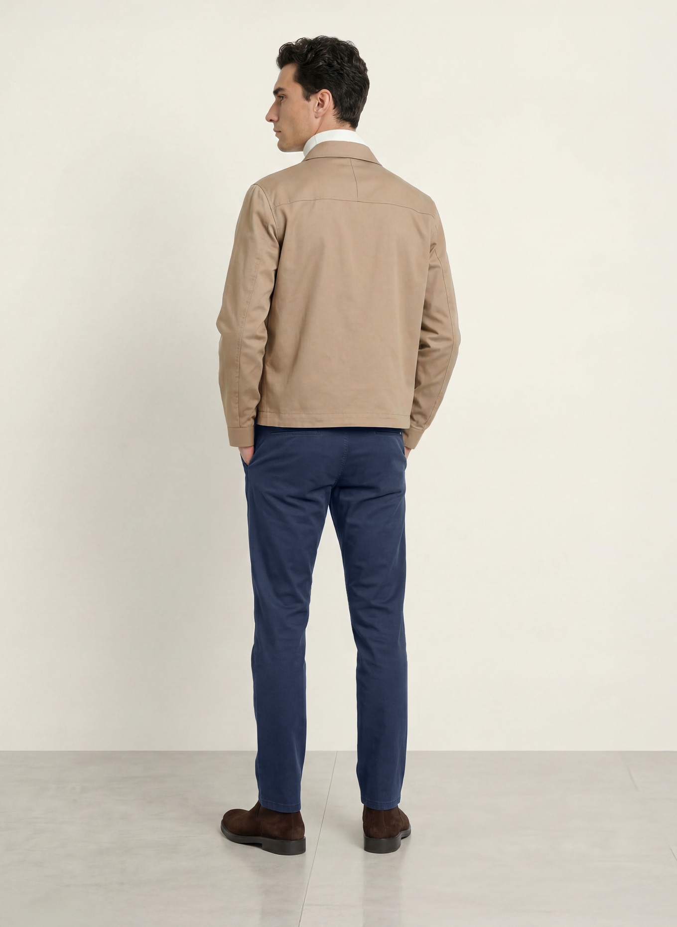 STROKESMAN'S Slim-fit Chinos: DARK BLUE