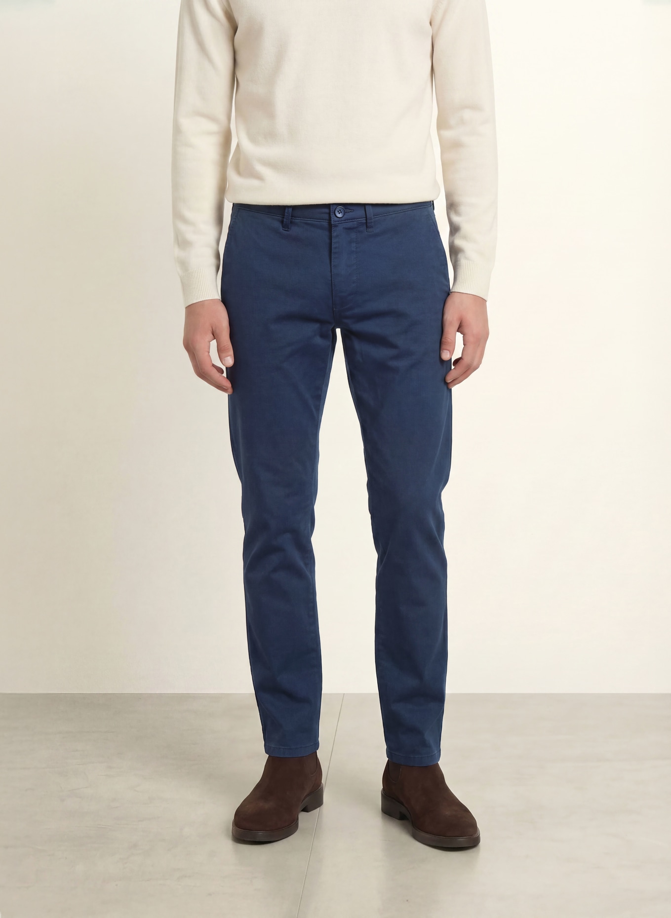 STROKESMAN'S Slim-fit Chinos: DARK BLUE
