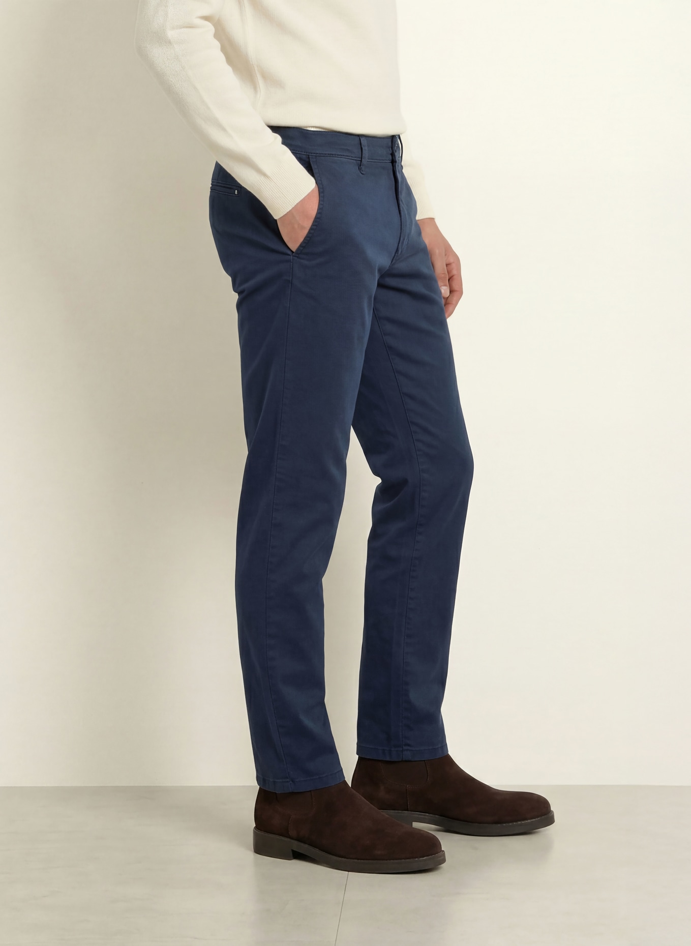 STROKESMAN'S Slim-fit Chinos: DARK BLUE