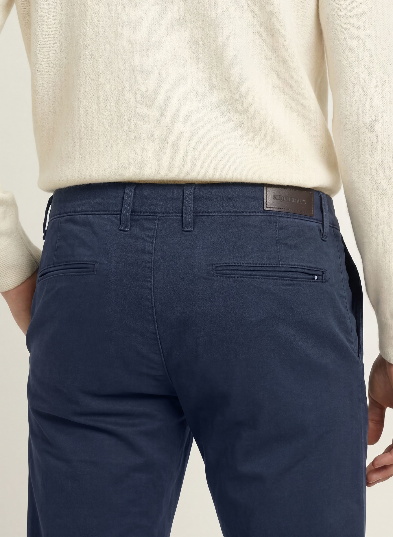STROKESMAN'S Slim-fit Chinos: DARK BLUE