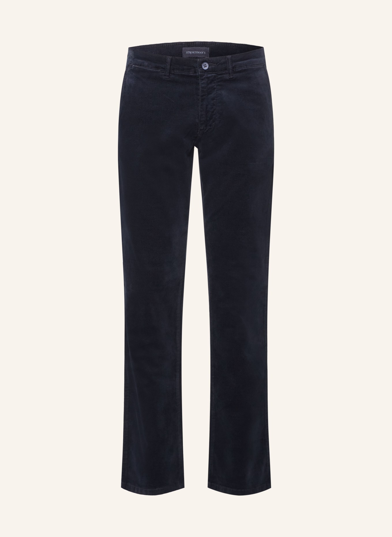 STROKESMAN'S Slim-fit velvet chinos: DARK BLUE