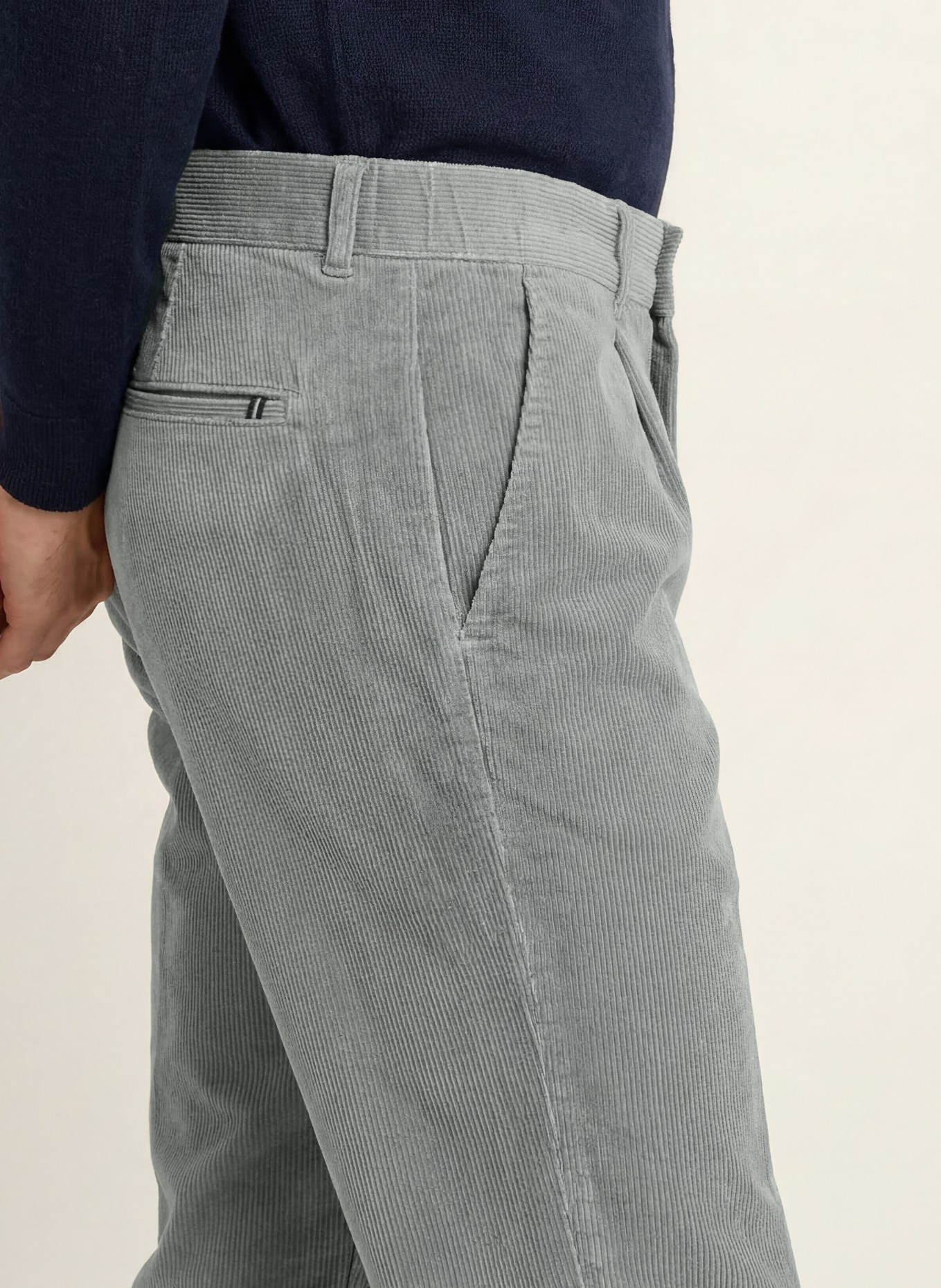 STROKESMAN'S Corduroy Pants, Tapered Fit: GRAY