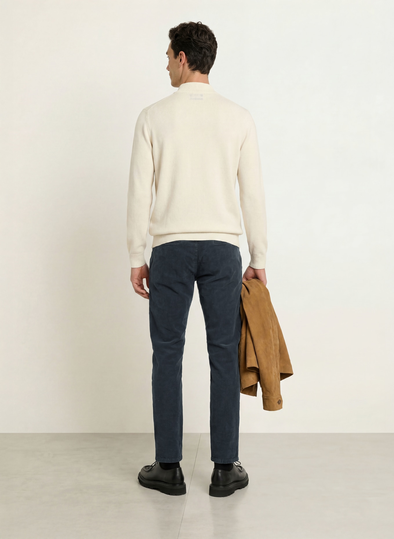 STROKESMAN'S Slim-fit corduroy pants: DARK BLUE