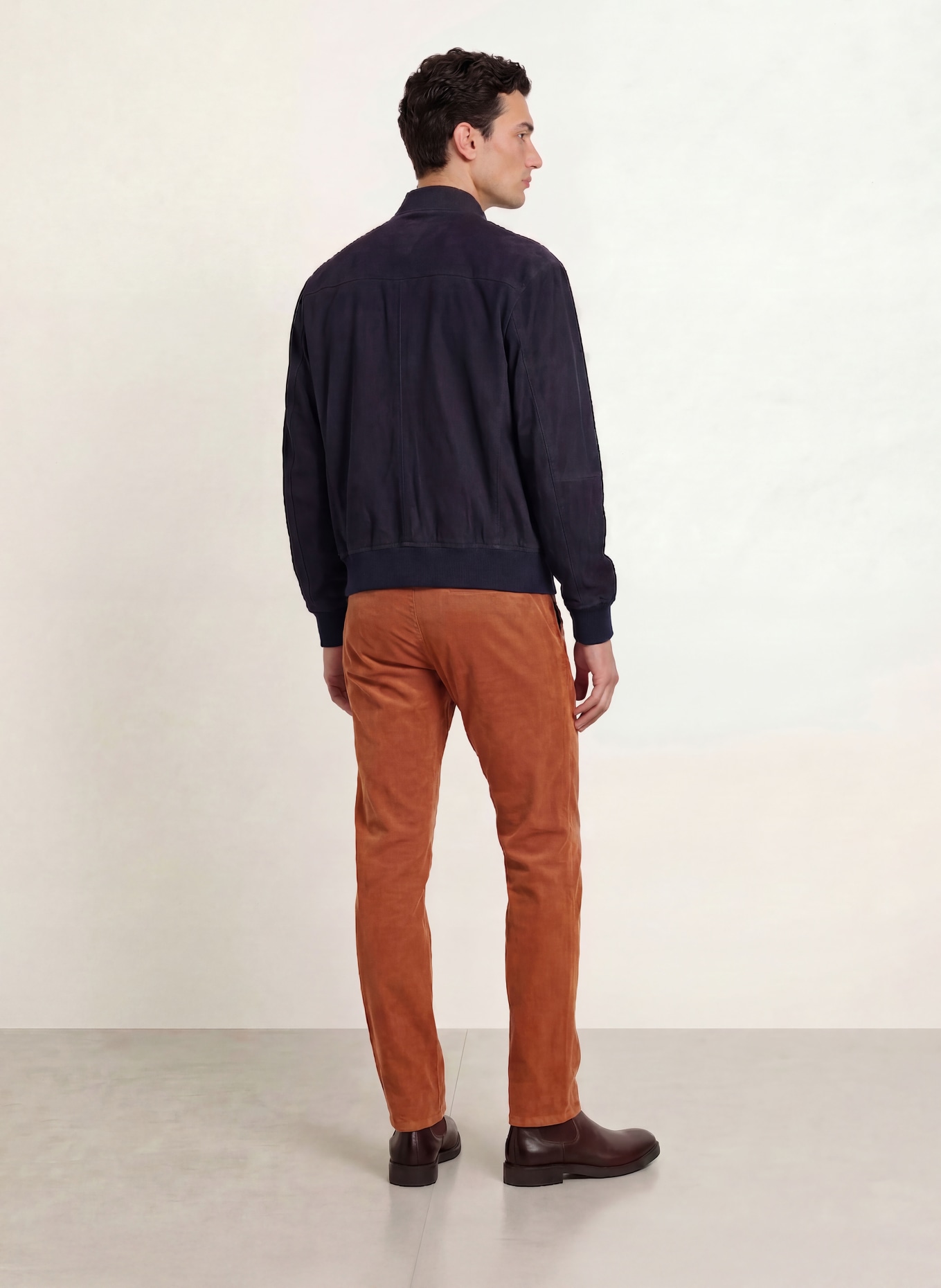 STROKESMAN'S Slim-fit corduroy pants: BROWN