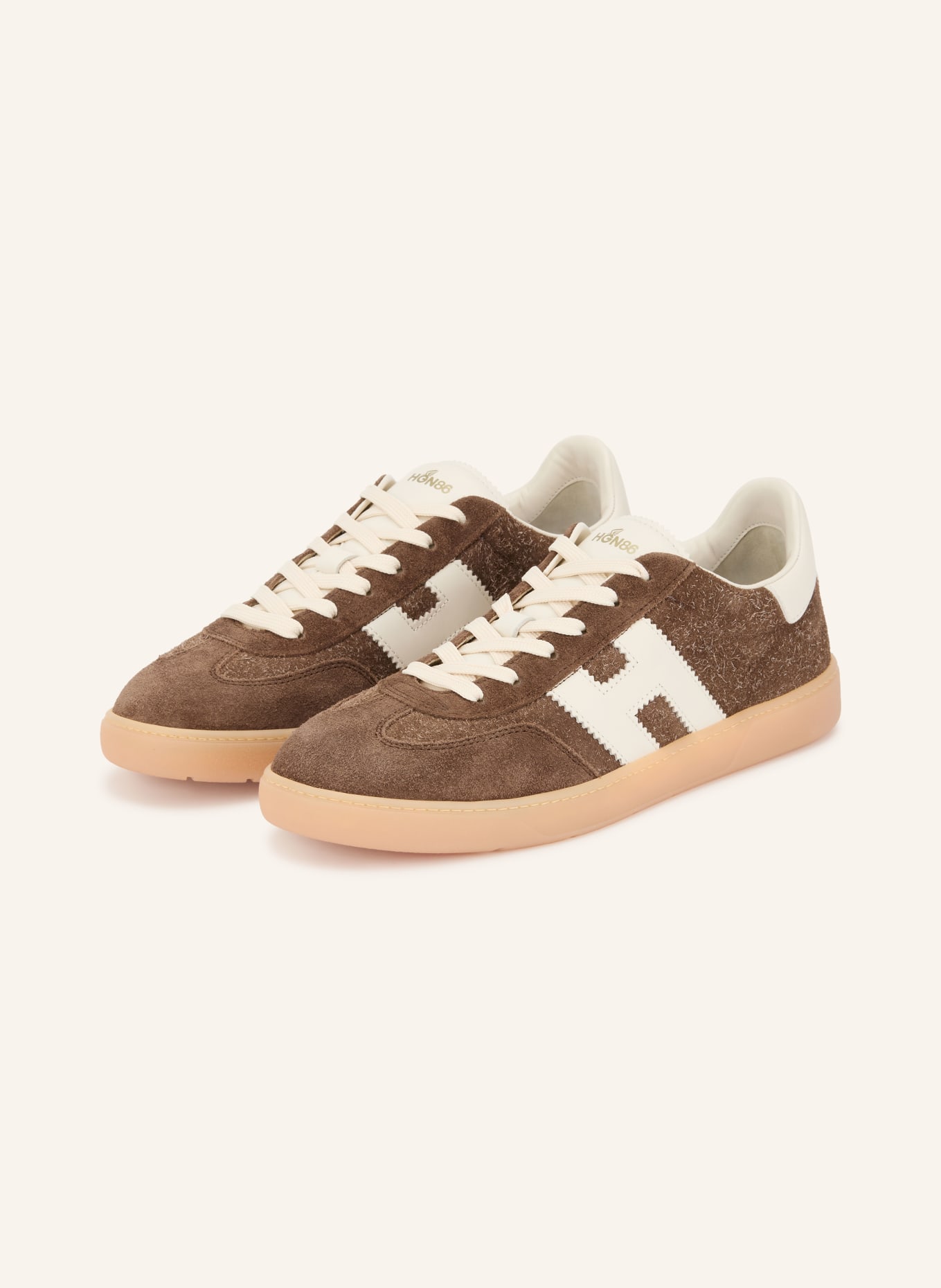 HOGAN Sneakers COOL: MARRON / CRÈME