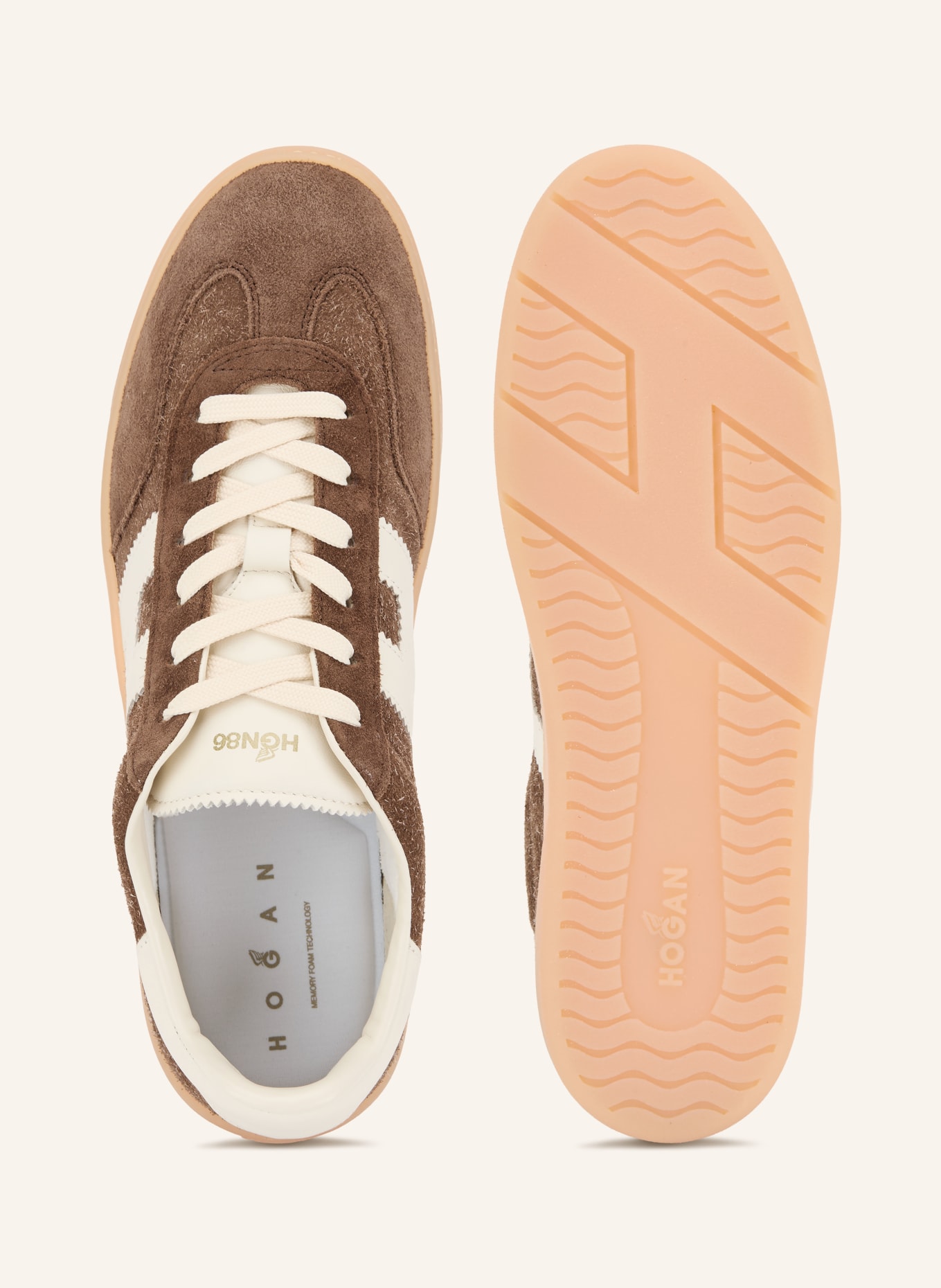 HOGAN Sneakers COOL: MARRON / CRÈME