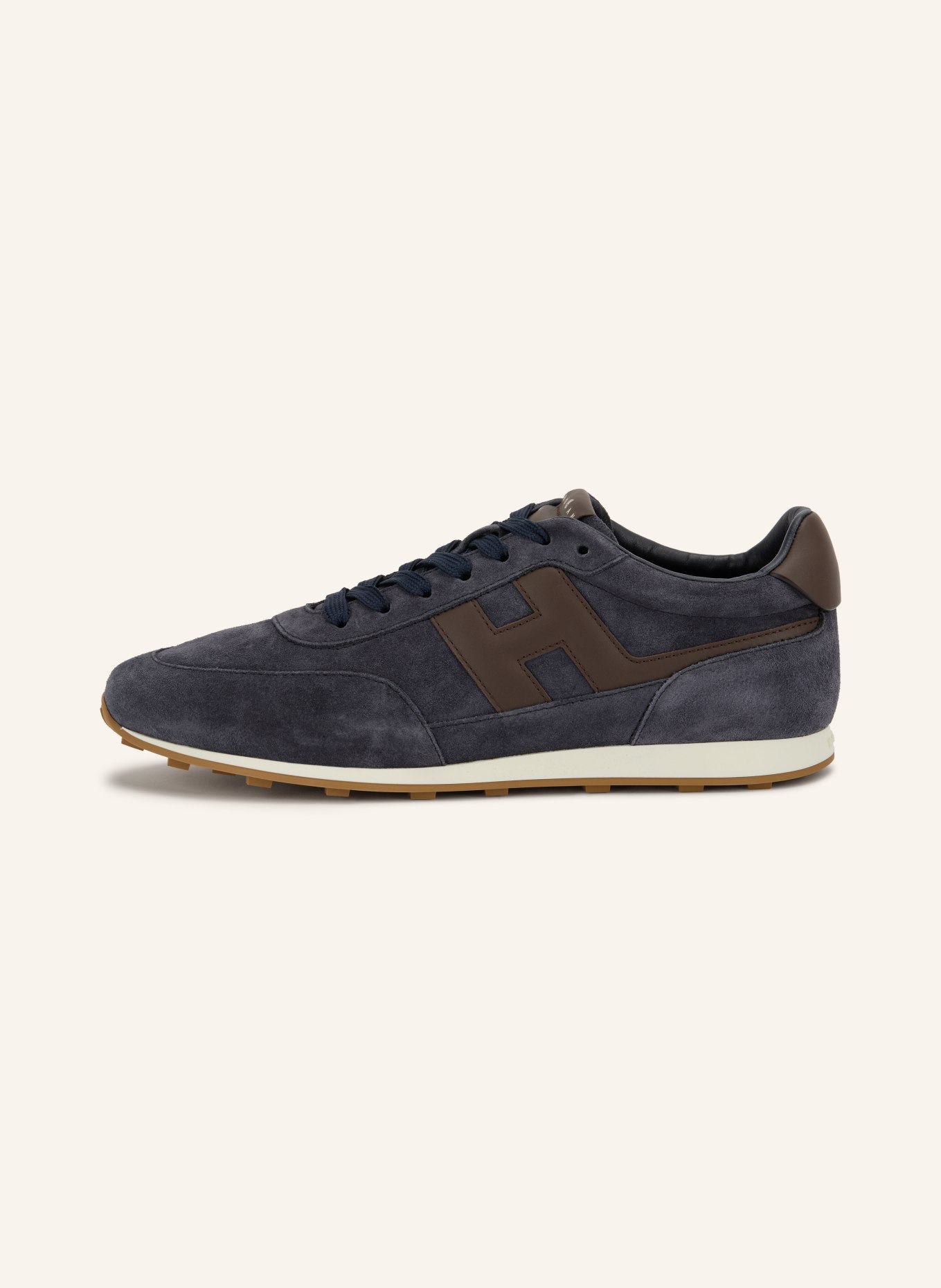HOGAN Sneakersy H699: GRANATOWY / CIEMNOBRĄZOWY
