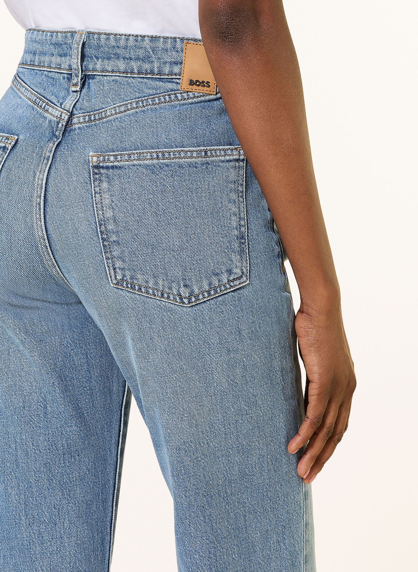 BOSS Bootcut-jeans PARKWAY-STR: 424 MEDIUM BLUE