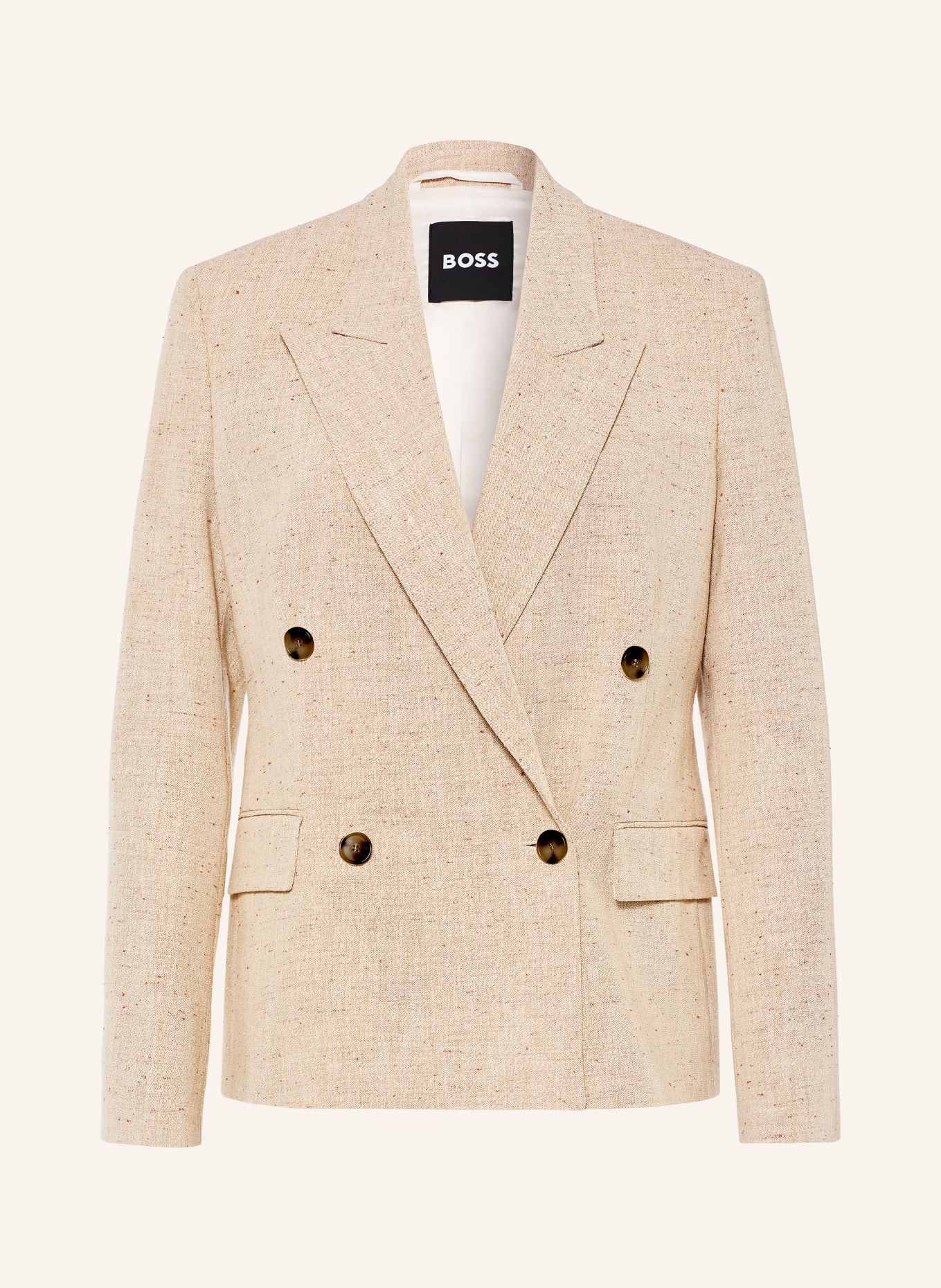 BOSS Blazer JALETO: CREME / BRAUN