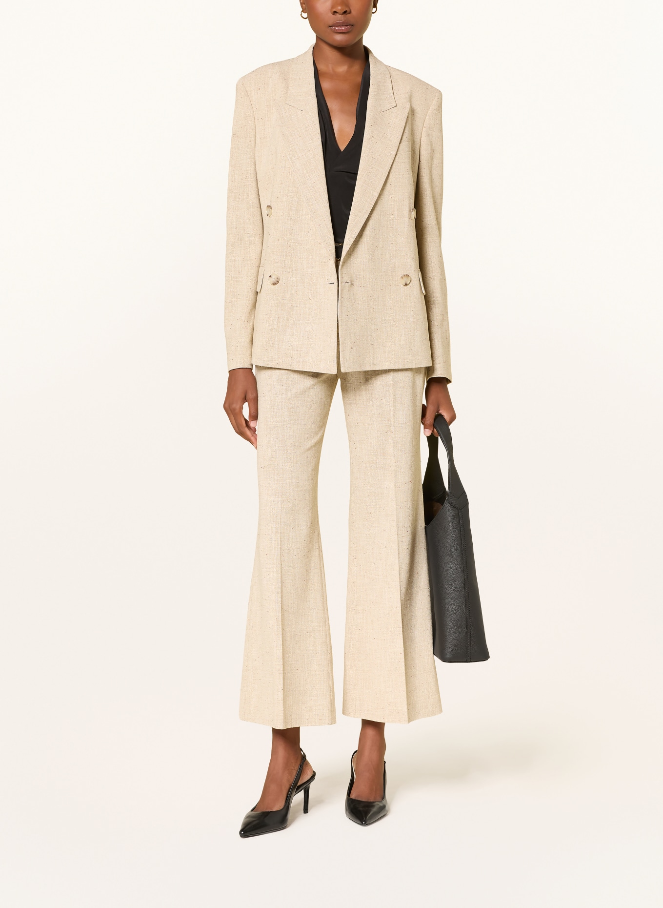 BOSS Blazer JALETO: CREME / BRAUN