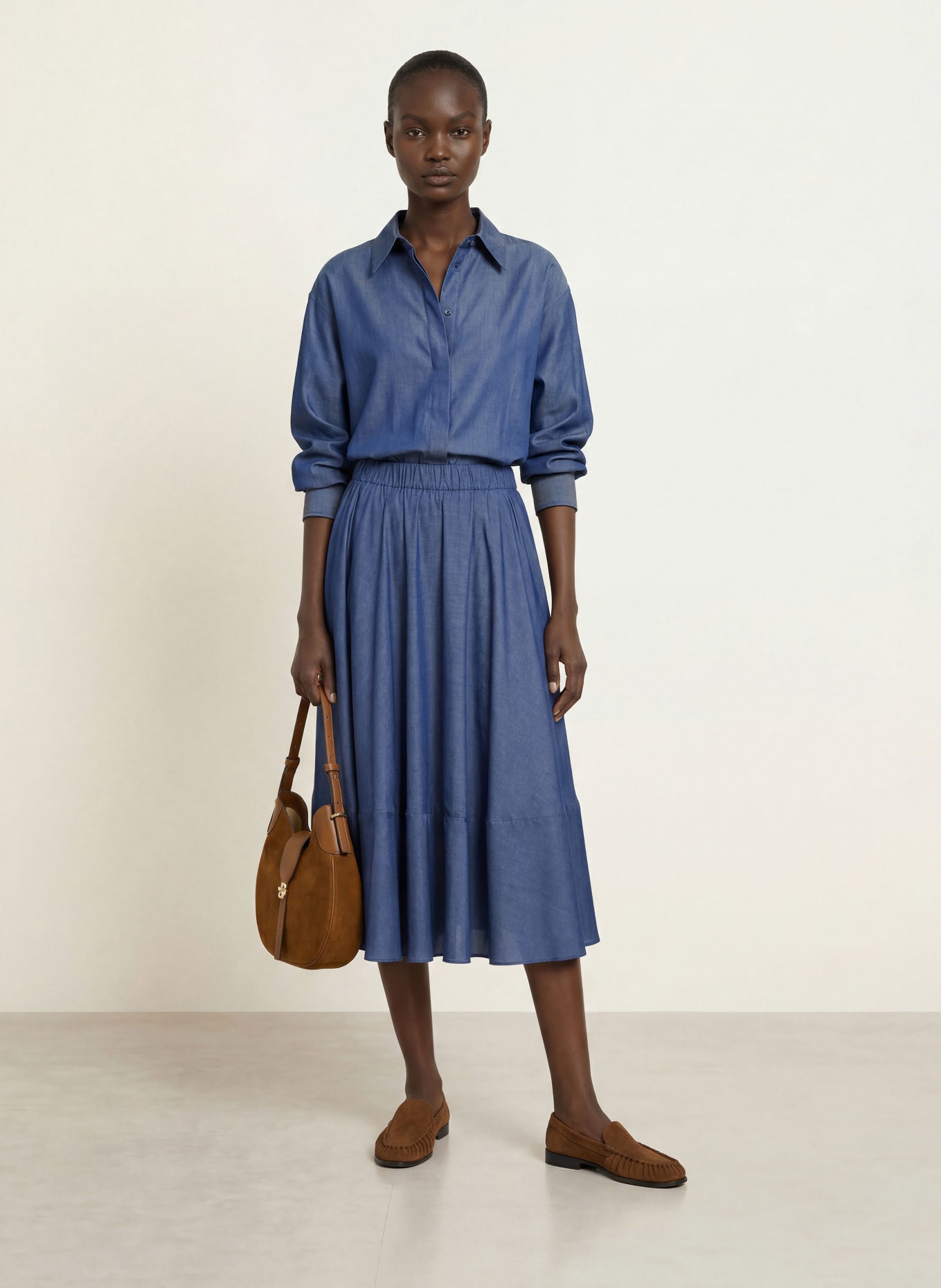 BOSS Overhemdblouse BIVENI: DONKERBLAUW