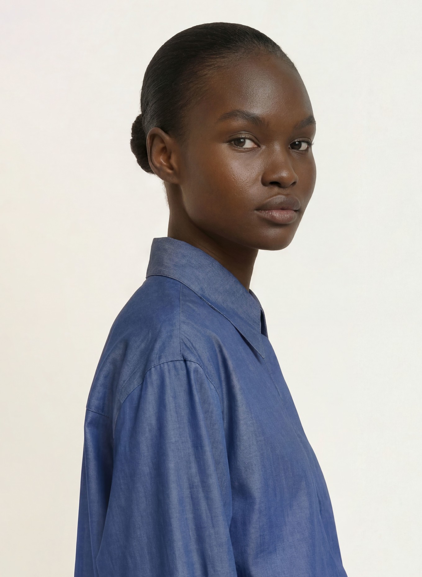 BOSS Overhemdblouse BIVENI: DONKERBLAUW