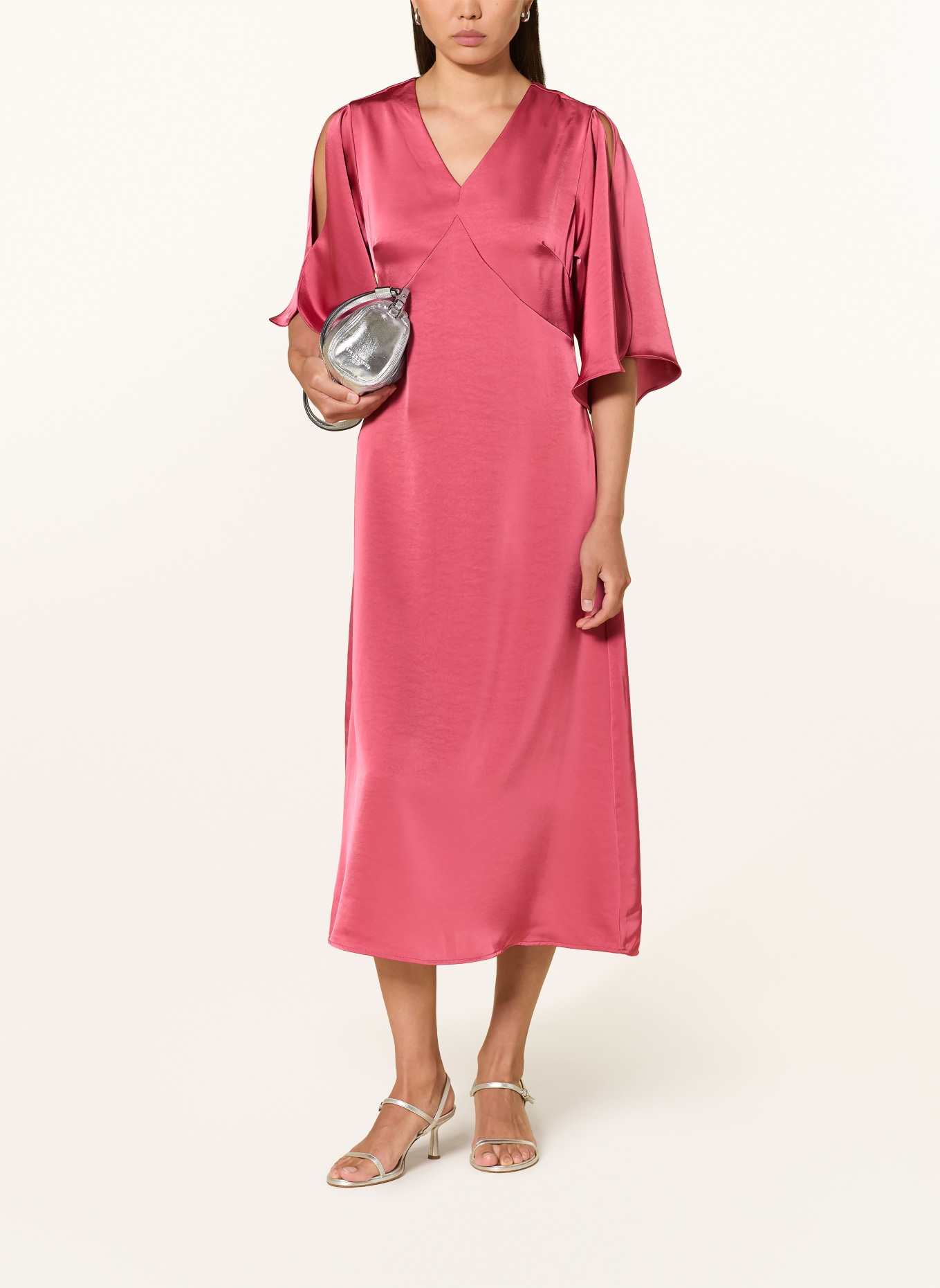 NEO NOIR REMARA Satin Dress: PINK