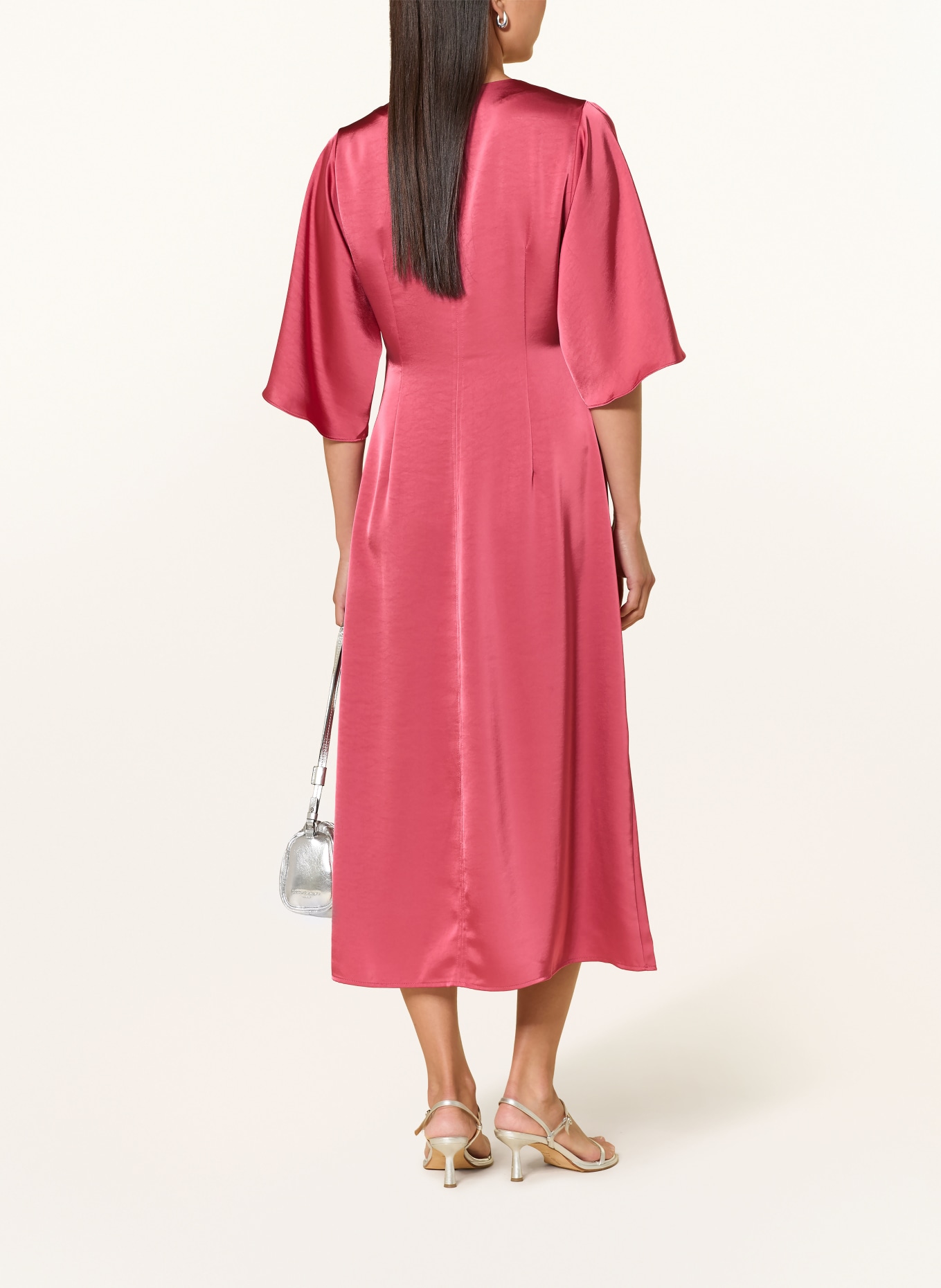NEO NOIR REMARA Satin Dress: PINK