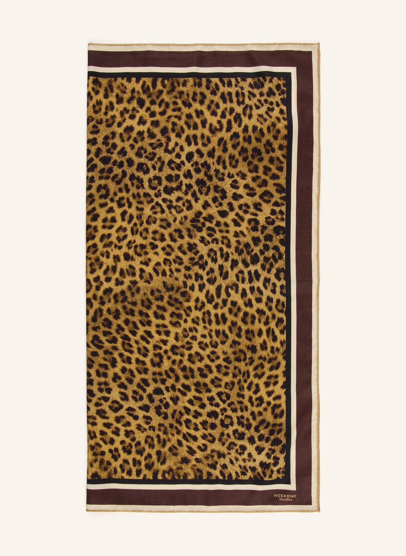 WEEKEND Max Mara Halsdoek TAURO: OLIJF / BRUIN / ECRU
