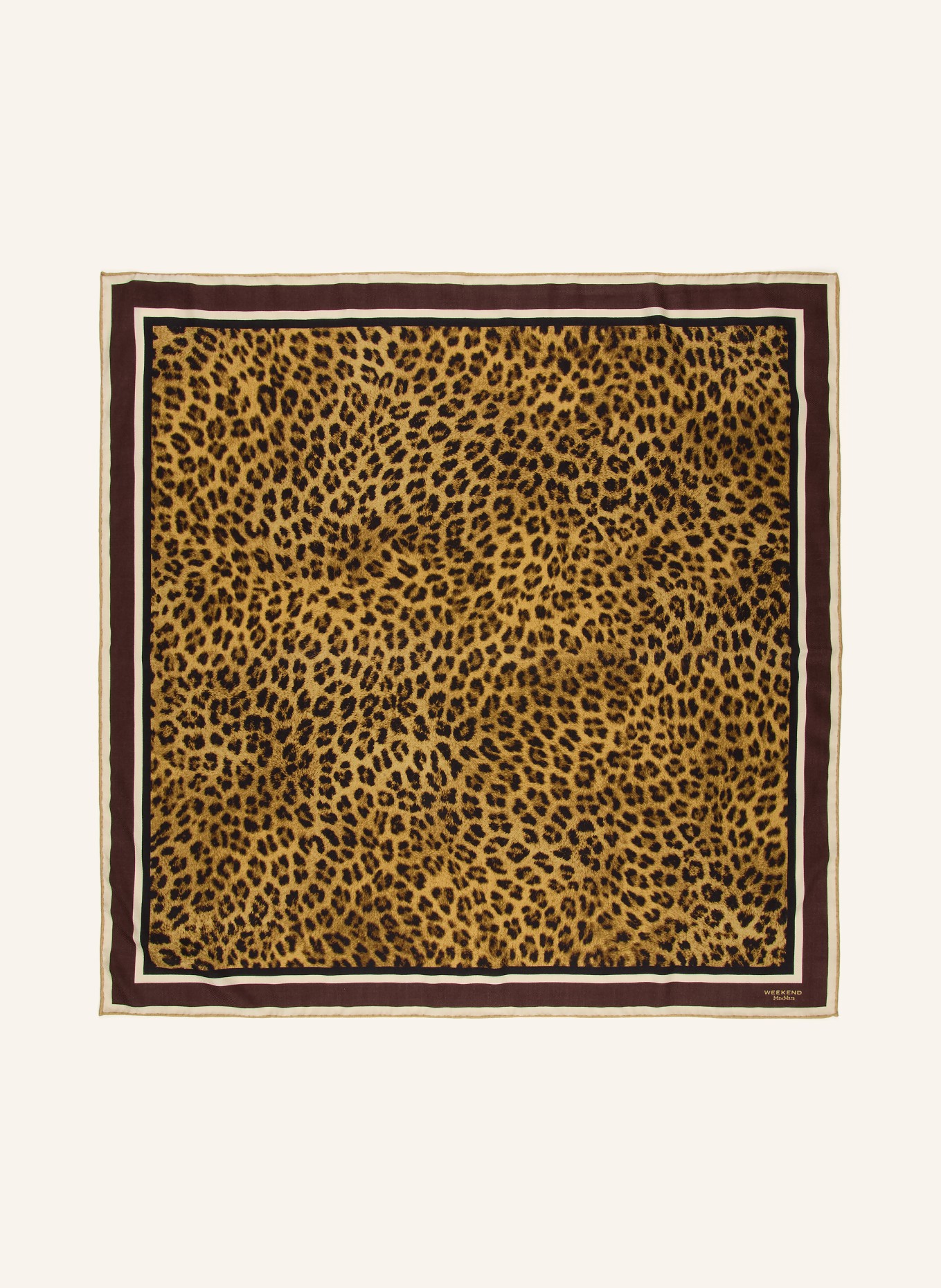 WEEKEND Max Mara Halsdoek TAURO: OLIJF / BRUIN / ECRU