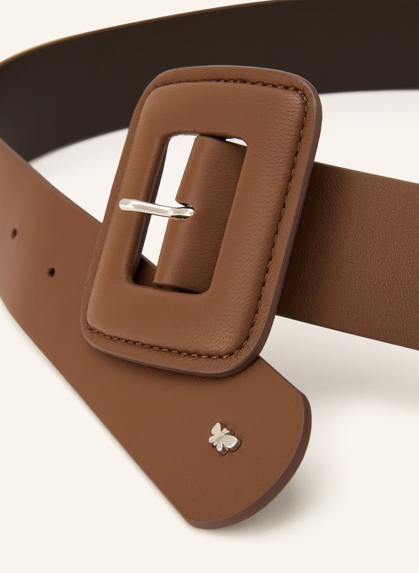 WEEKEND Max Mara Ledergürtel BRIO: BRAUN / SILBER