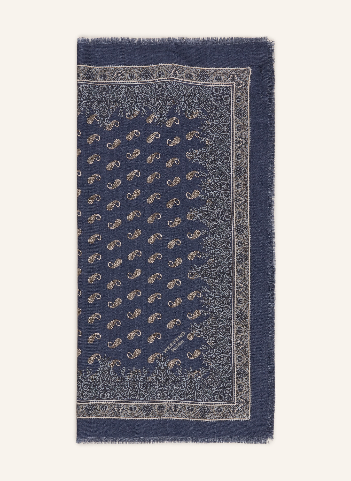 WEEKEND Max Mara CAMICE Scarf: BLUE / CREAM / LIGHT BLUE