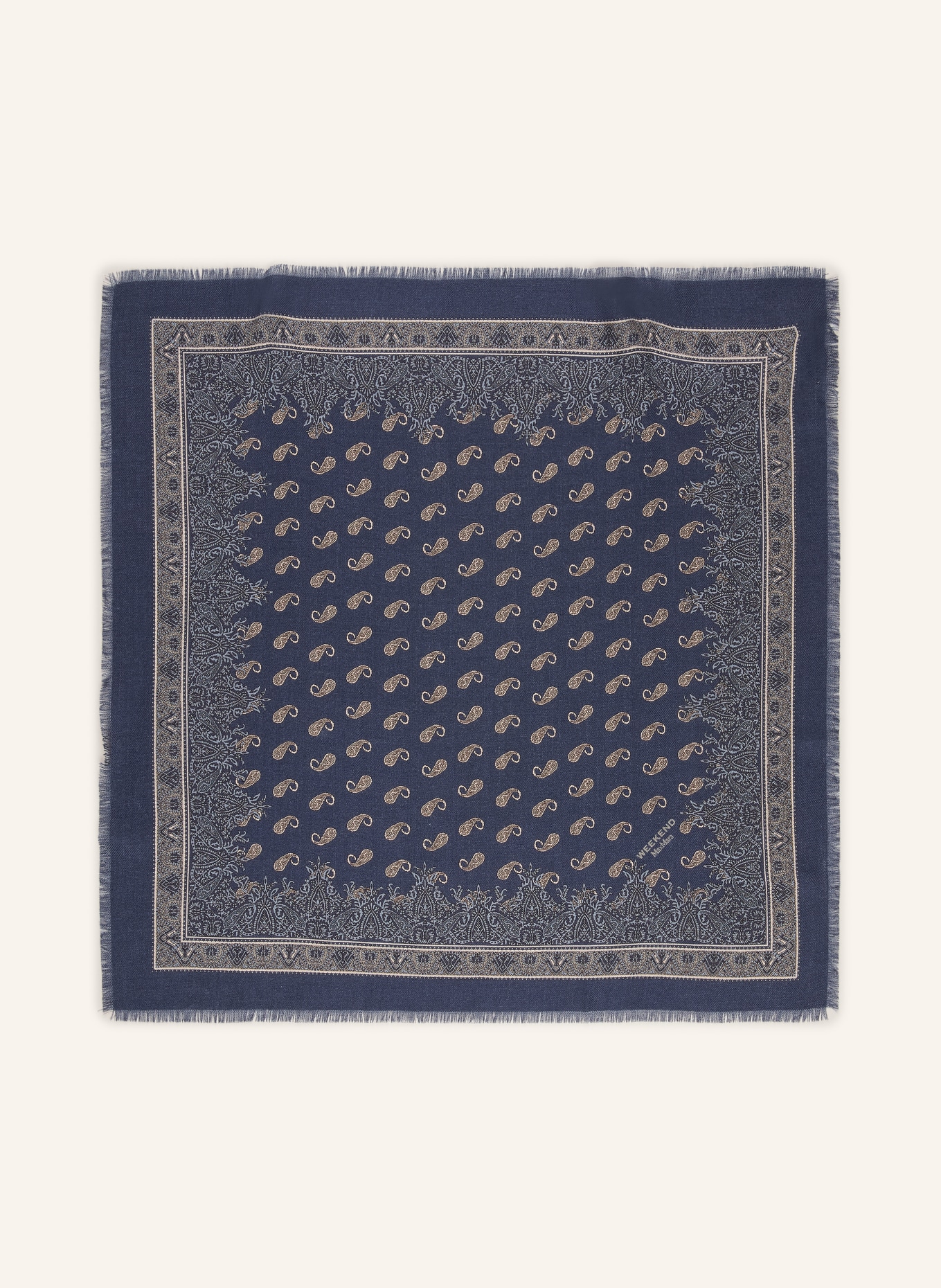WEEKEND Max Mara CAMICE Scarf: BLUE / CREAM / LIGHT BLUE