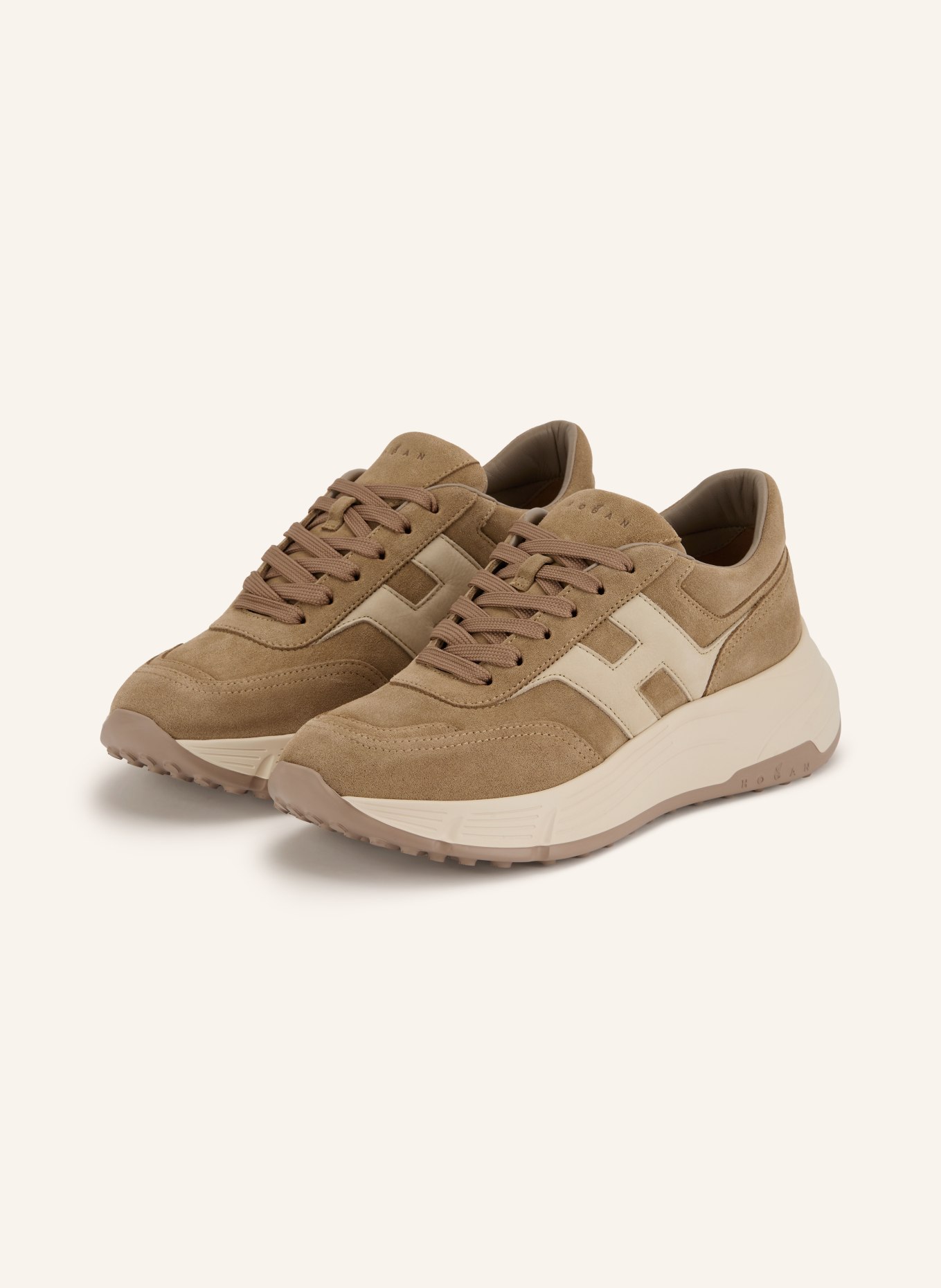 HOGAN Sneakersy H669: BEŻOWY / KREMOWY