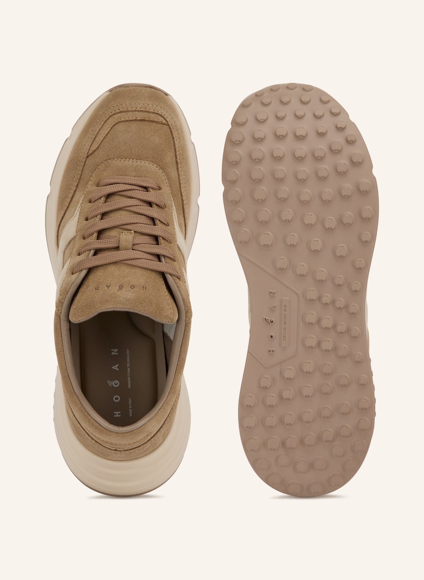 HOGAN Sneakersy H669: BEŻOWY / KREMOWY