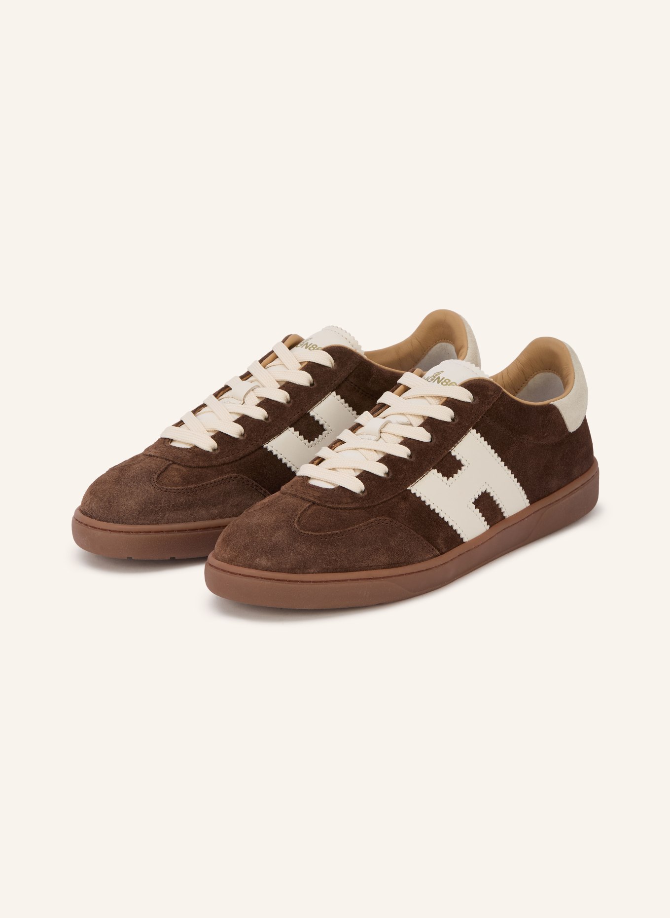 HOGAN COOL ALLACCIATO Sneakers: DARK BROWN / CREAM