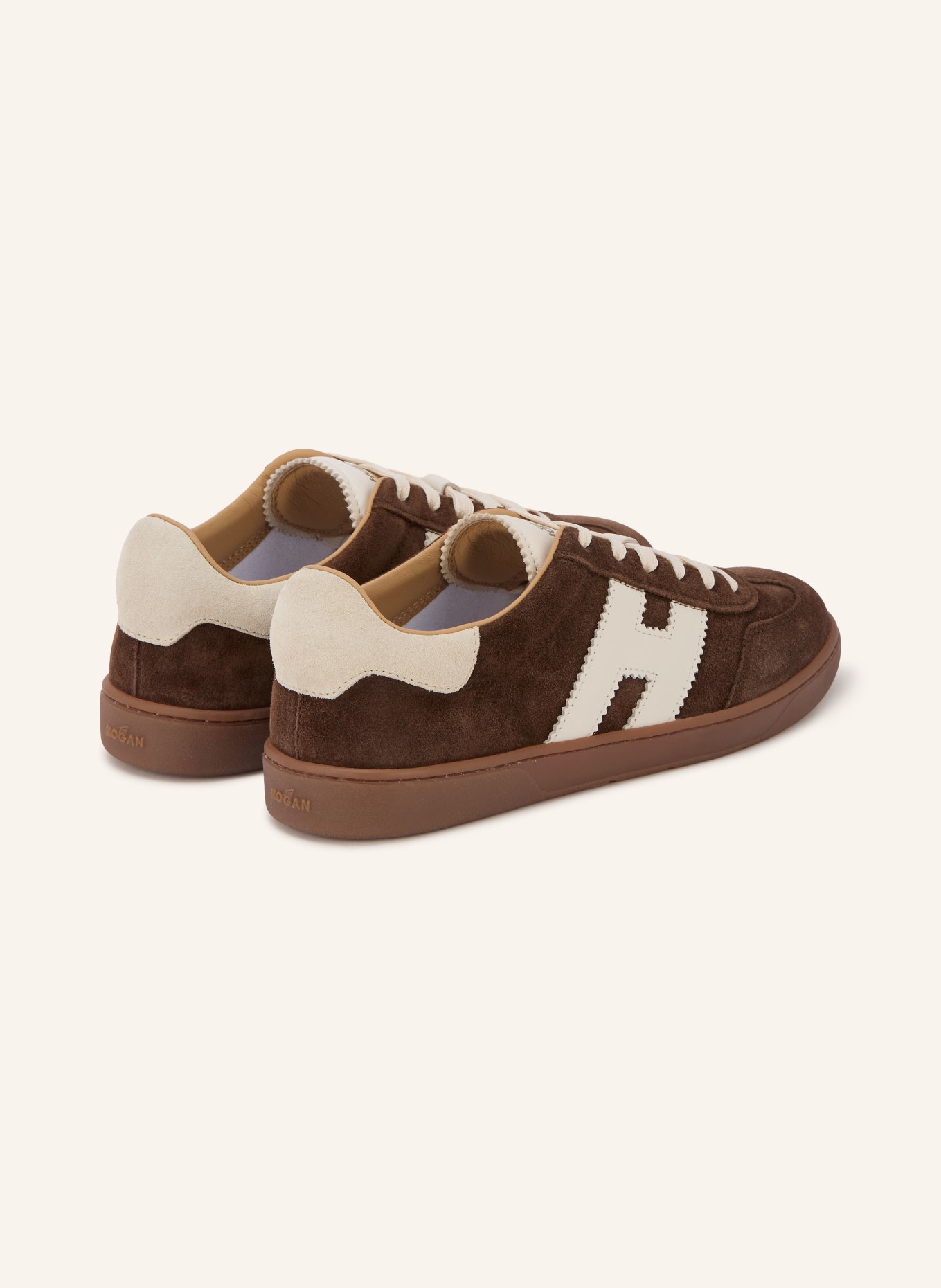 HOGAN COOL ALLACCIATO Sneakers: DARK BROWN / CREAM