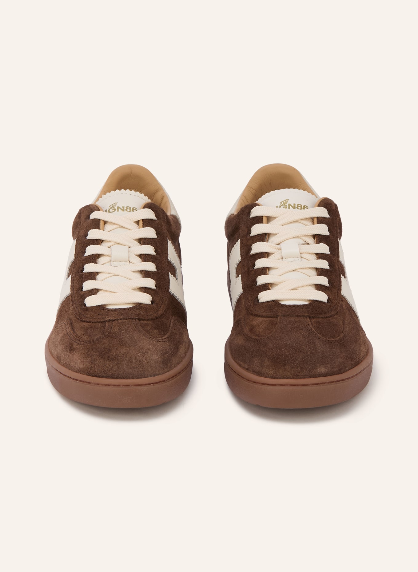 HOGAN COOL ALLACCIATO Sneakers: DARK BROWN / CREAM