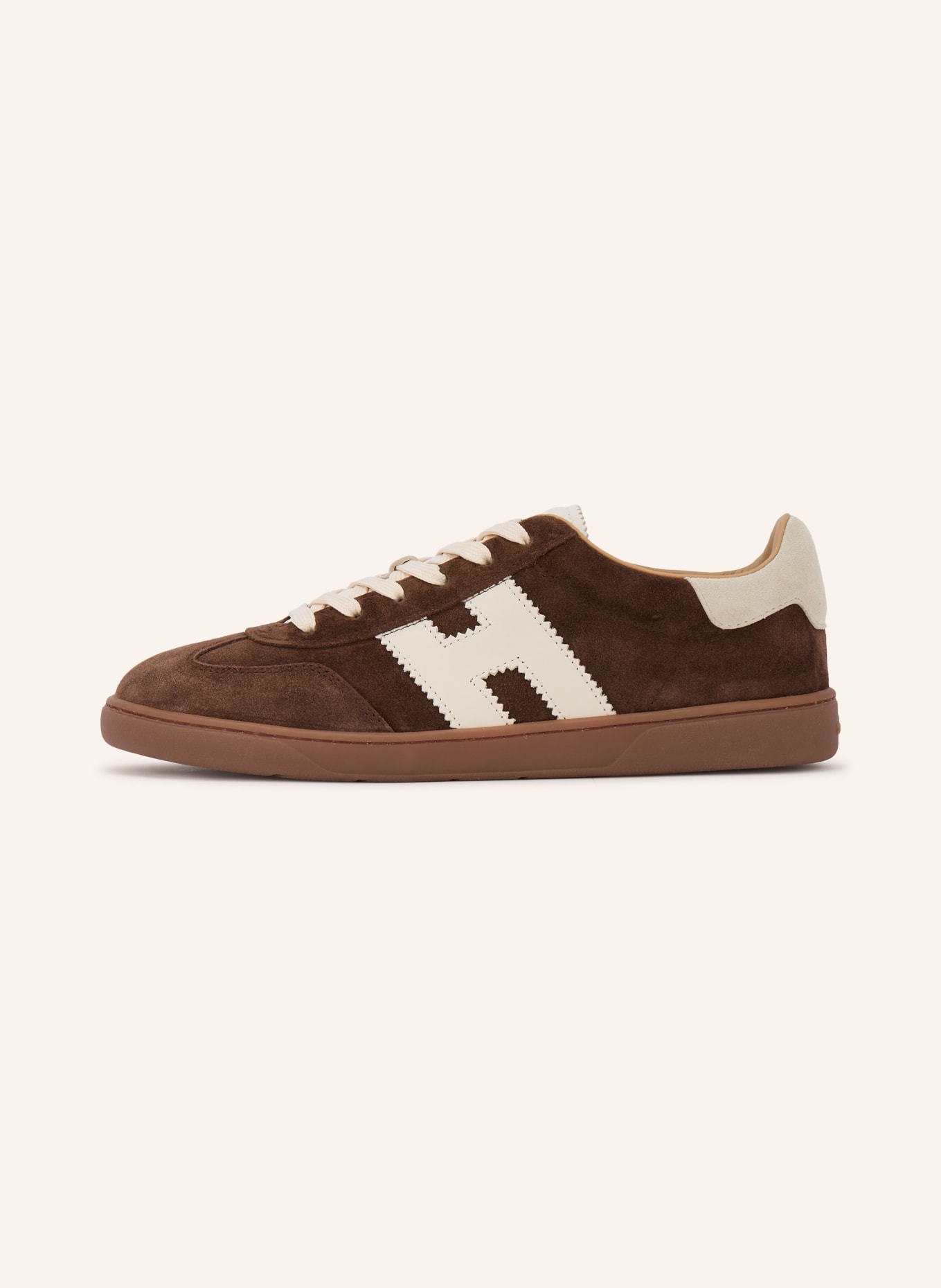 HOGAN COOL ALLACCIATO Sneakers: DARK BROWN / CREAM