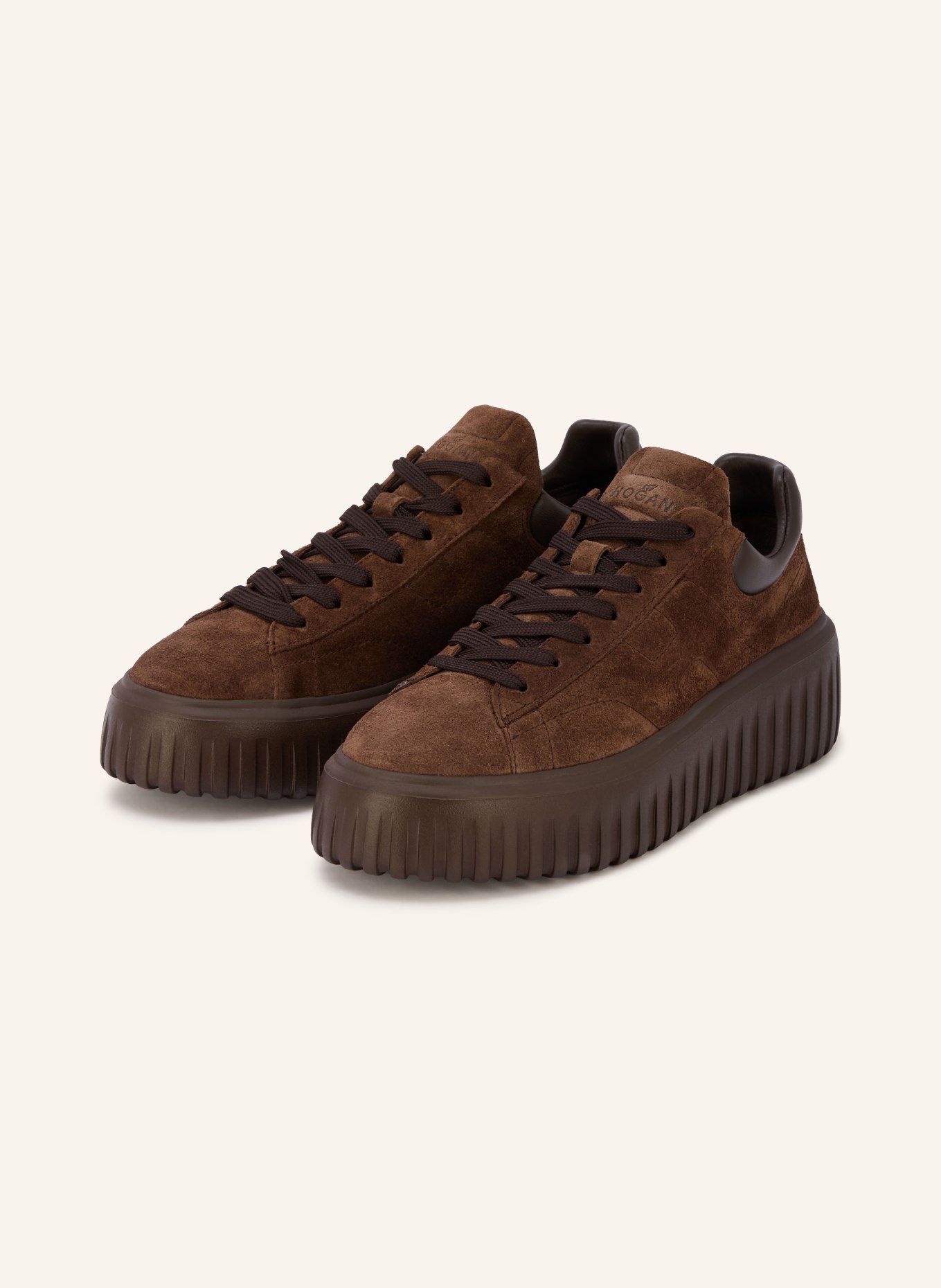 HOGAN H-STRIPES Sneakers: DARK BROWN