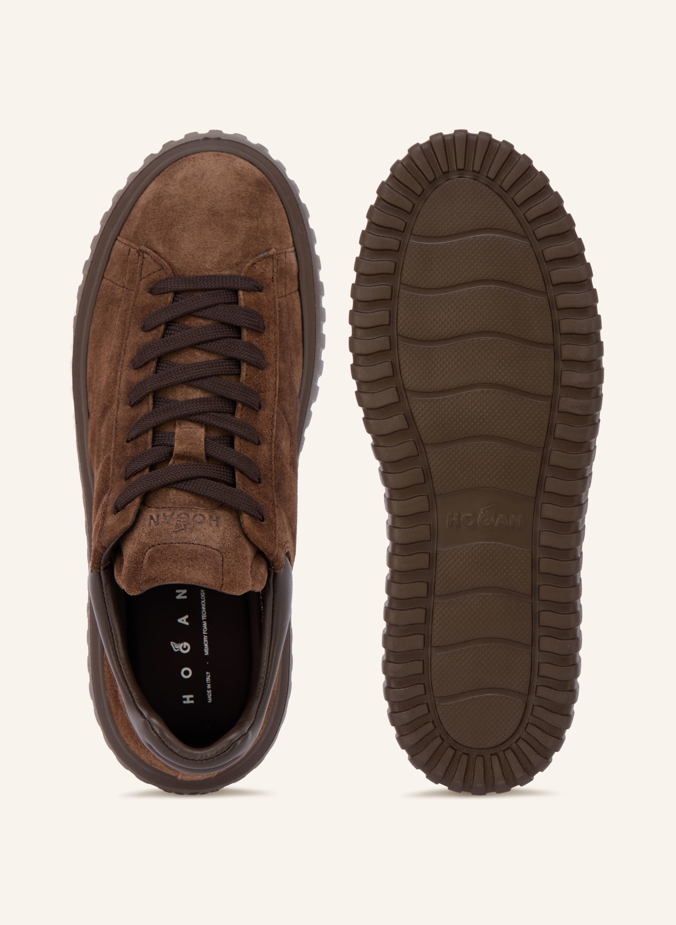 HOGAN H-STRIPES Sneakers: DARK BROWN