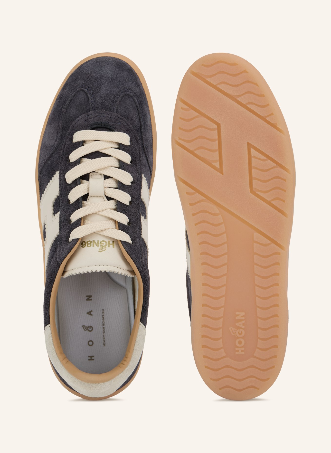 HOGAN Sneakersy COOL: GRANATOWY / BIAŁY