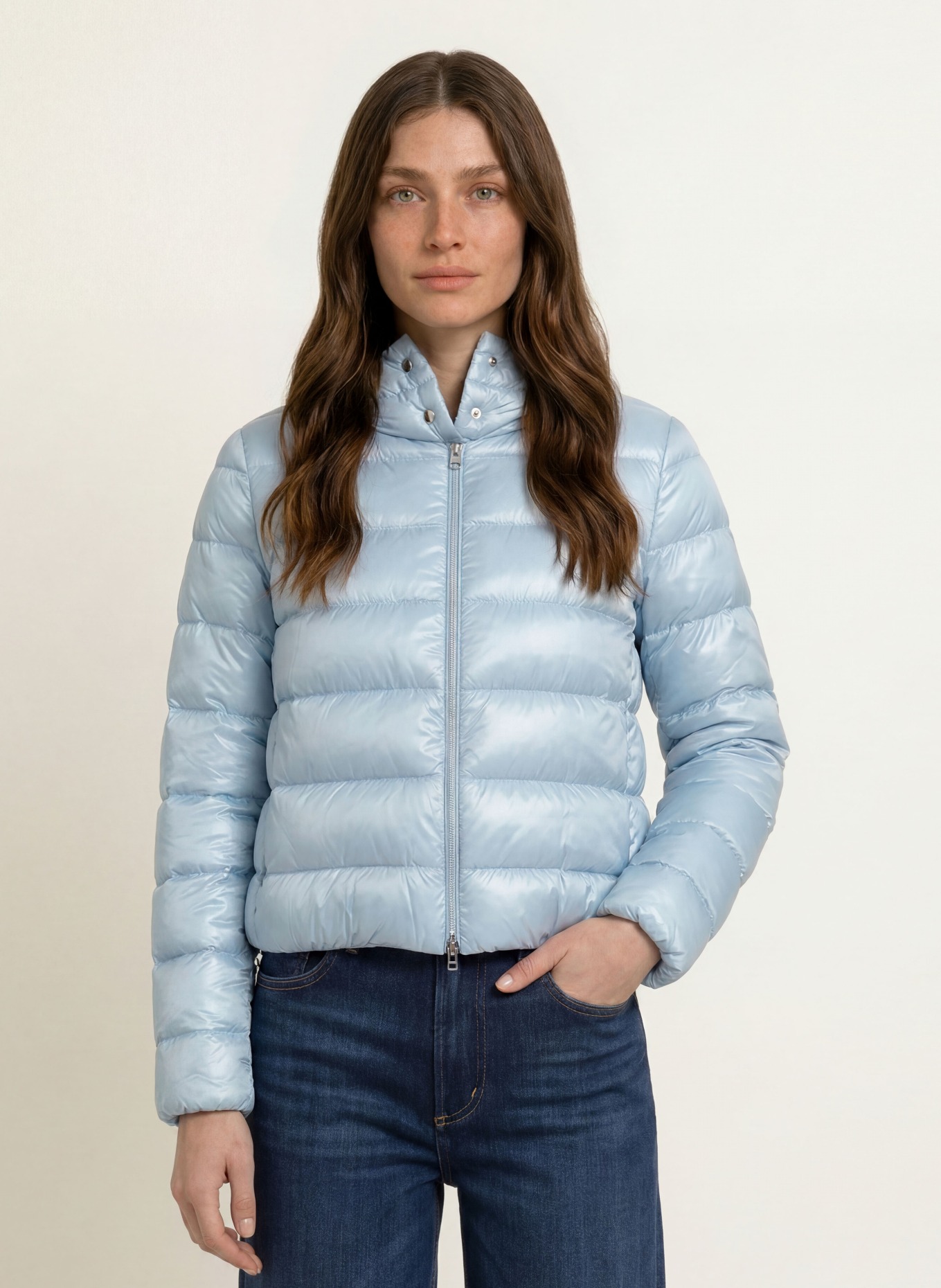 HERNO Down jacket: LIGHT BLUE