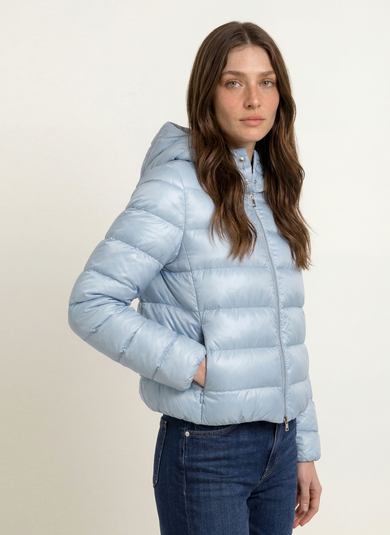 HERNO Down jacket: LIGHT BLUE